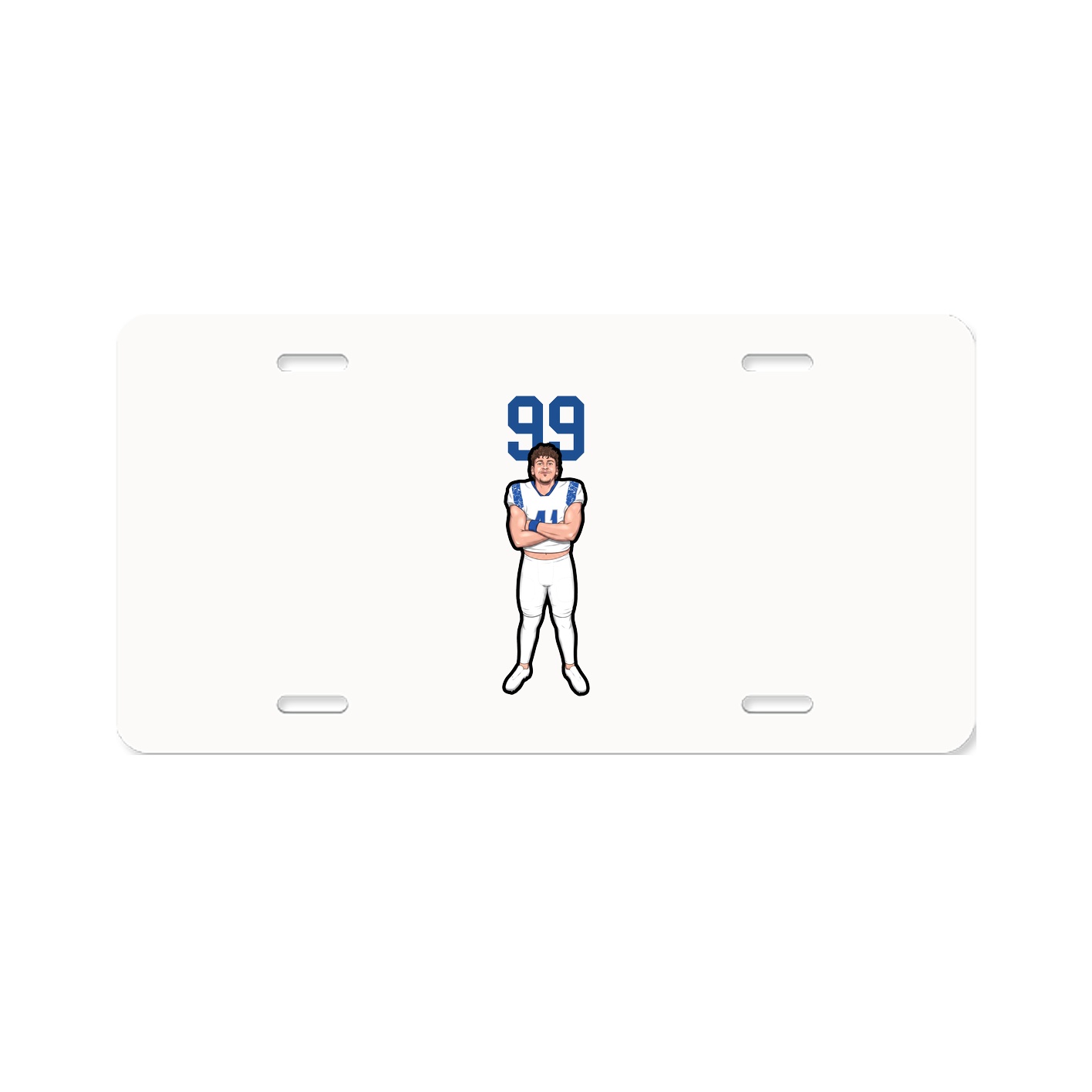 License Plate — Number Top in Classic