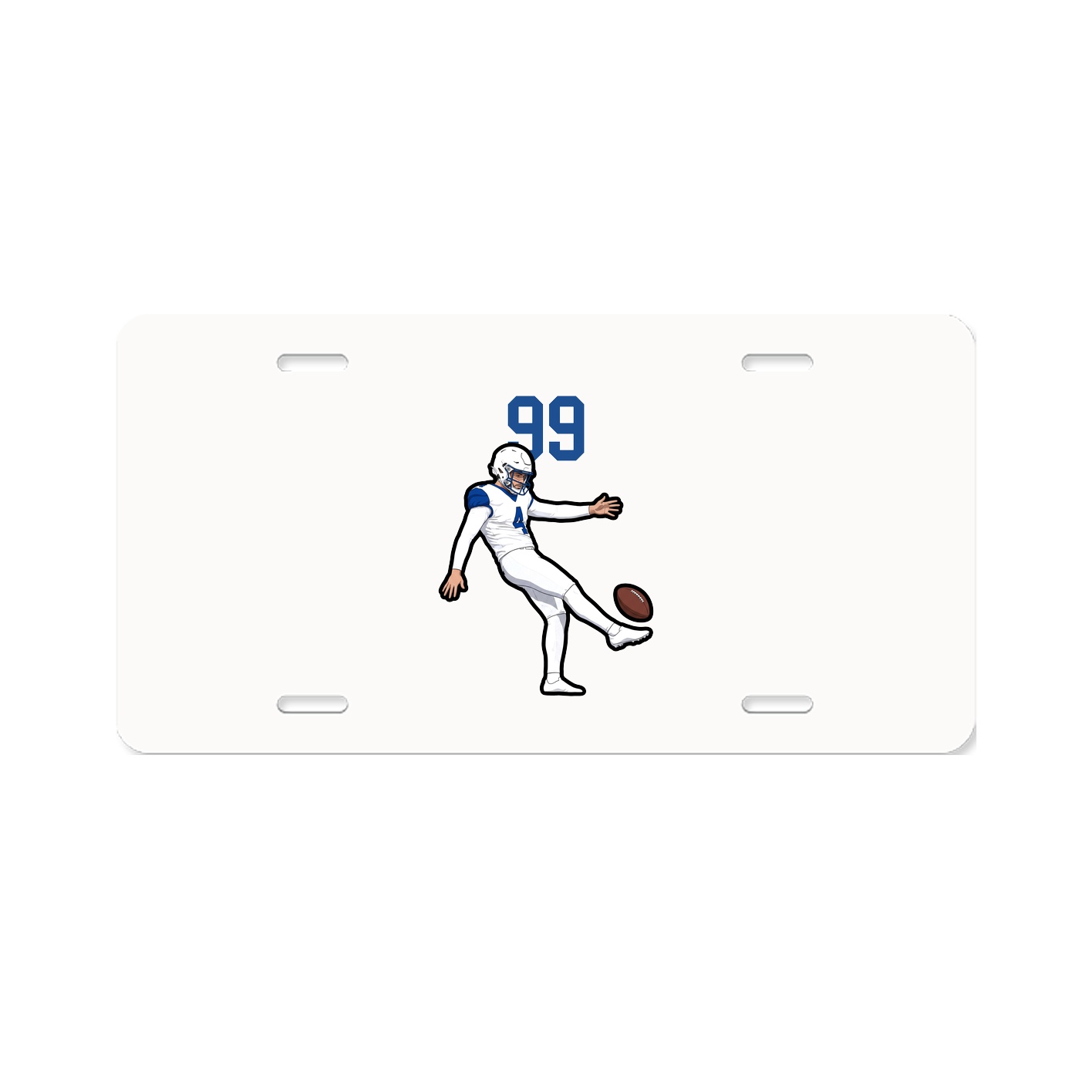 License Plate — Number Top in Classic