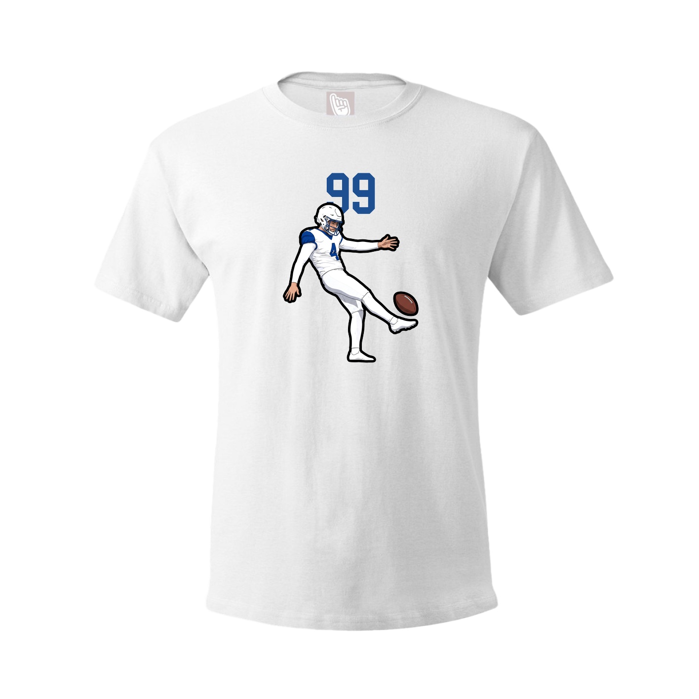 Youth Tee — Number Top in White