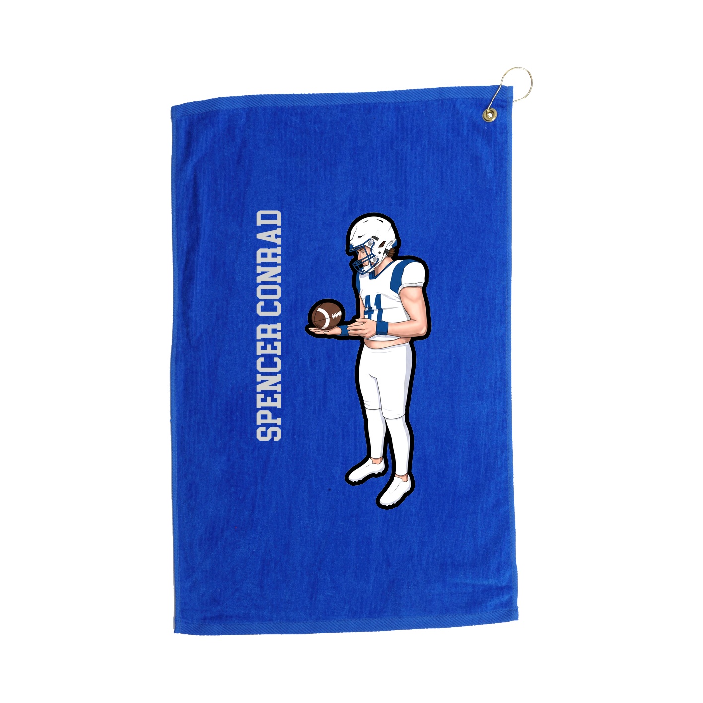 Golf Towel — Name Vertical in Royal