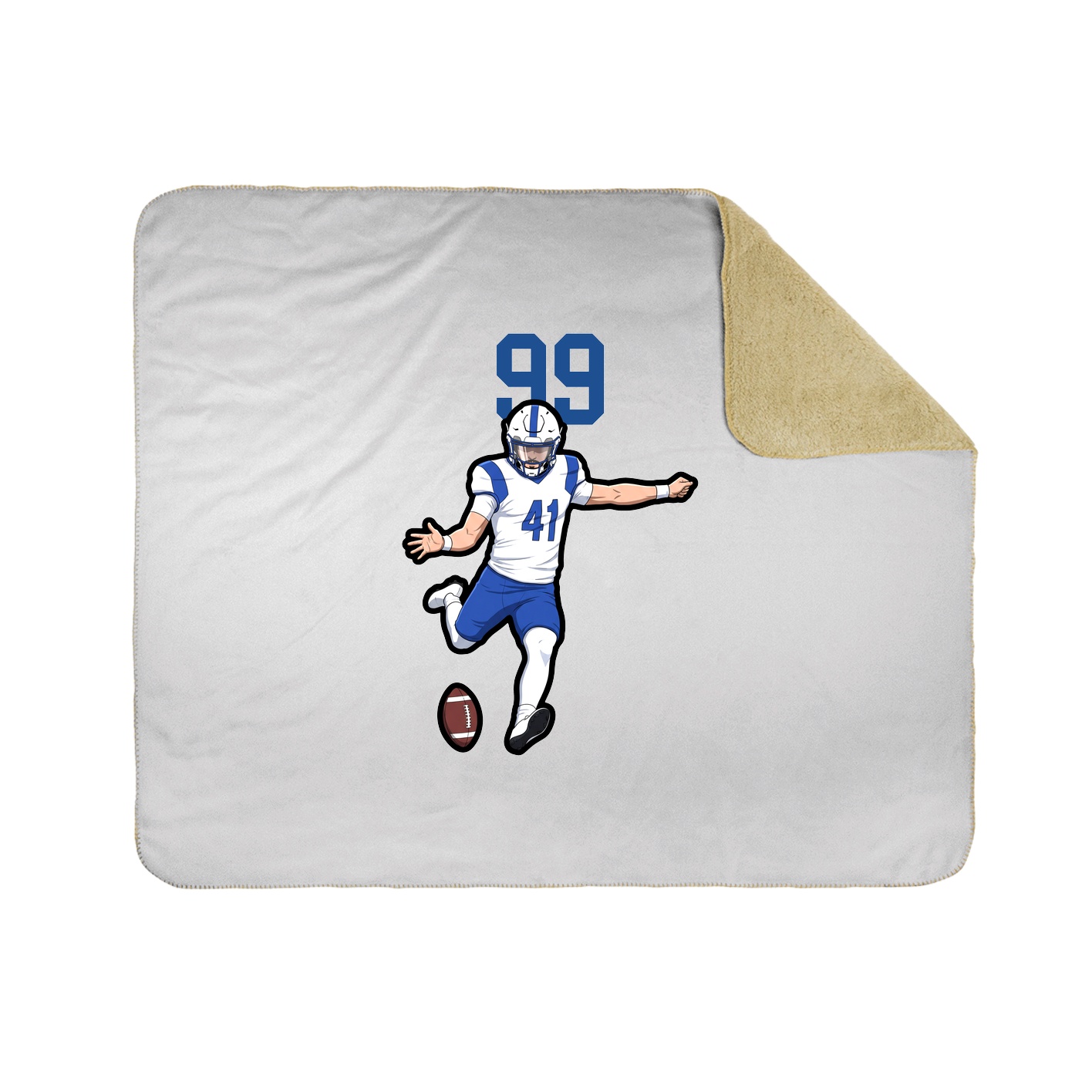 Throw Blanket — Number Top in White