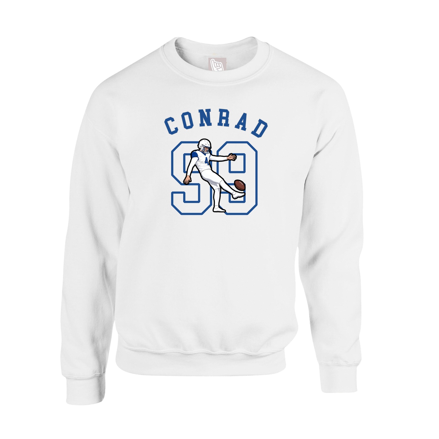 Fleece Crew — Shirsey Arch in White