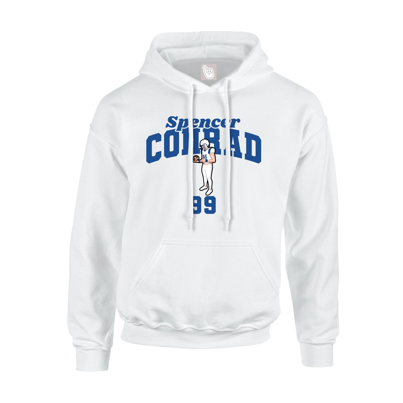 Hoodie — Signature Arch in White