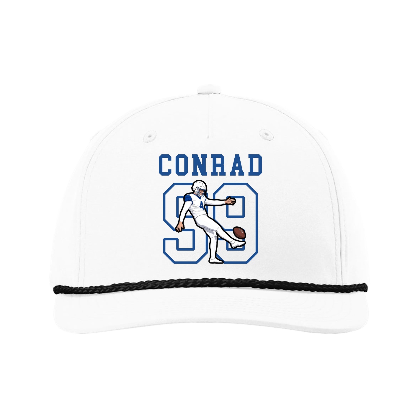 Five-Panel Classic Rope Cap — Shirsey in White