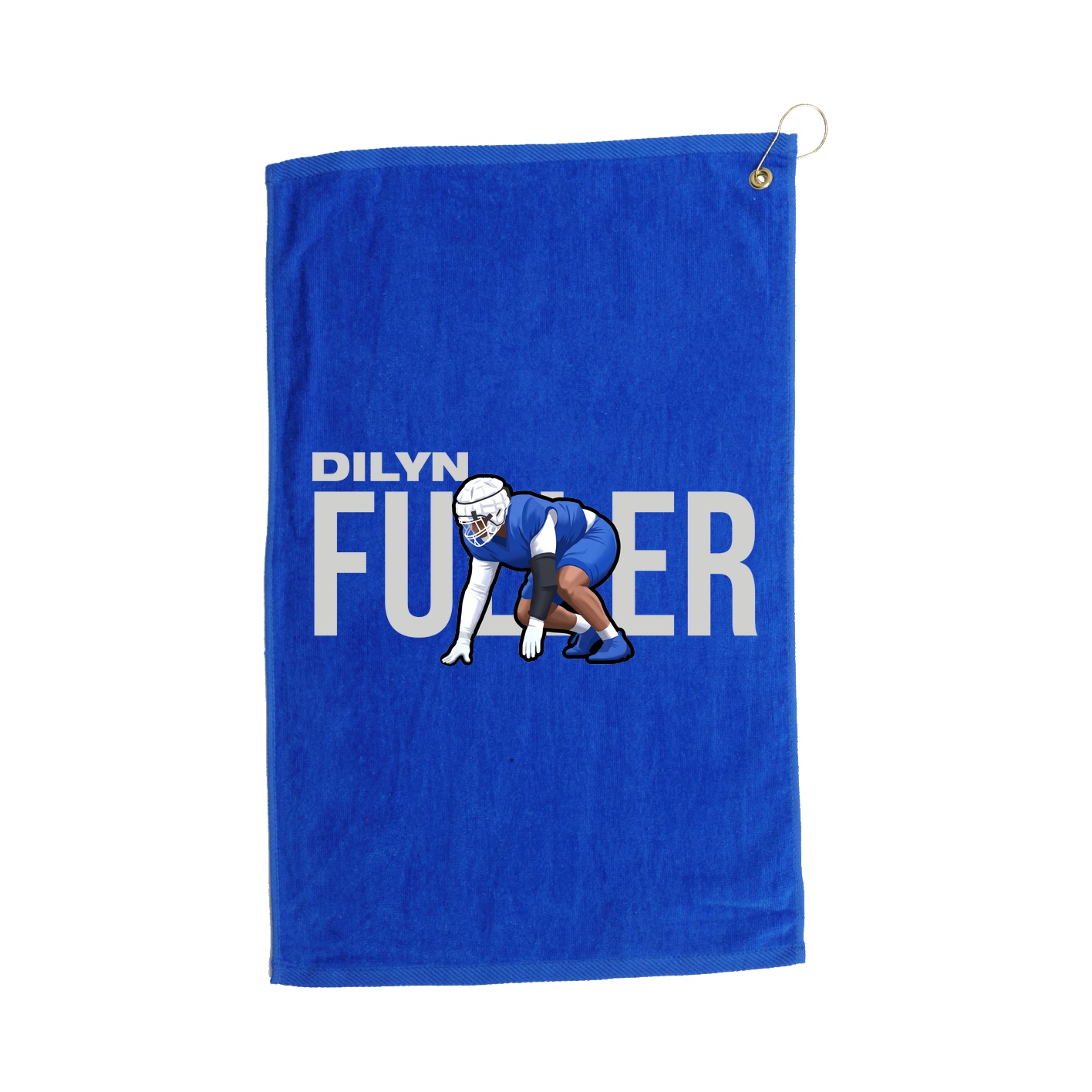 Golf Towel — Player Name in Royal