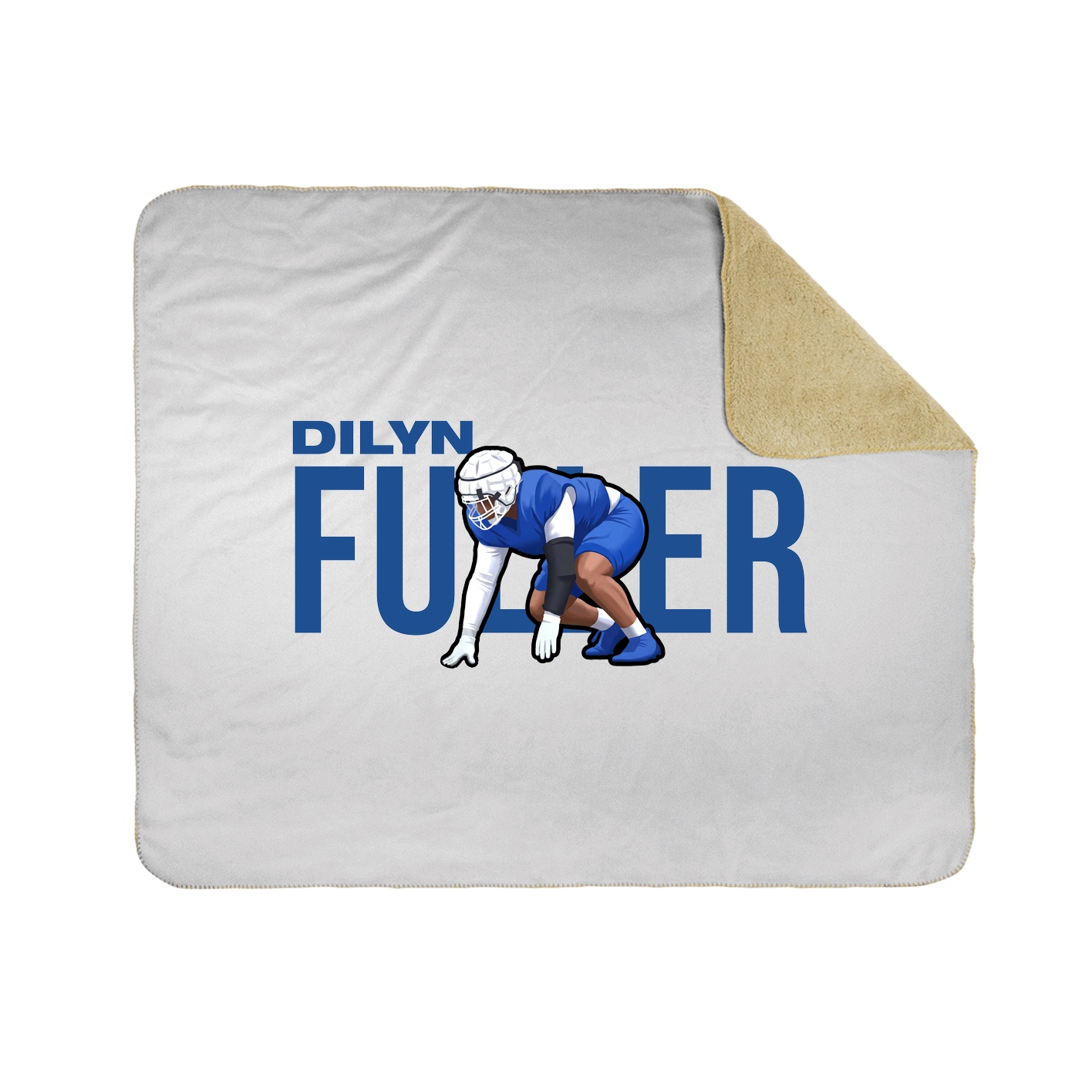 Throw Blanket — Player Name in White