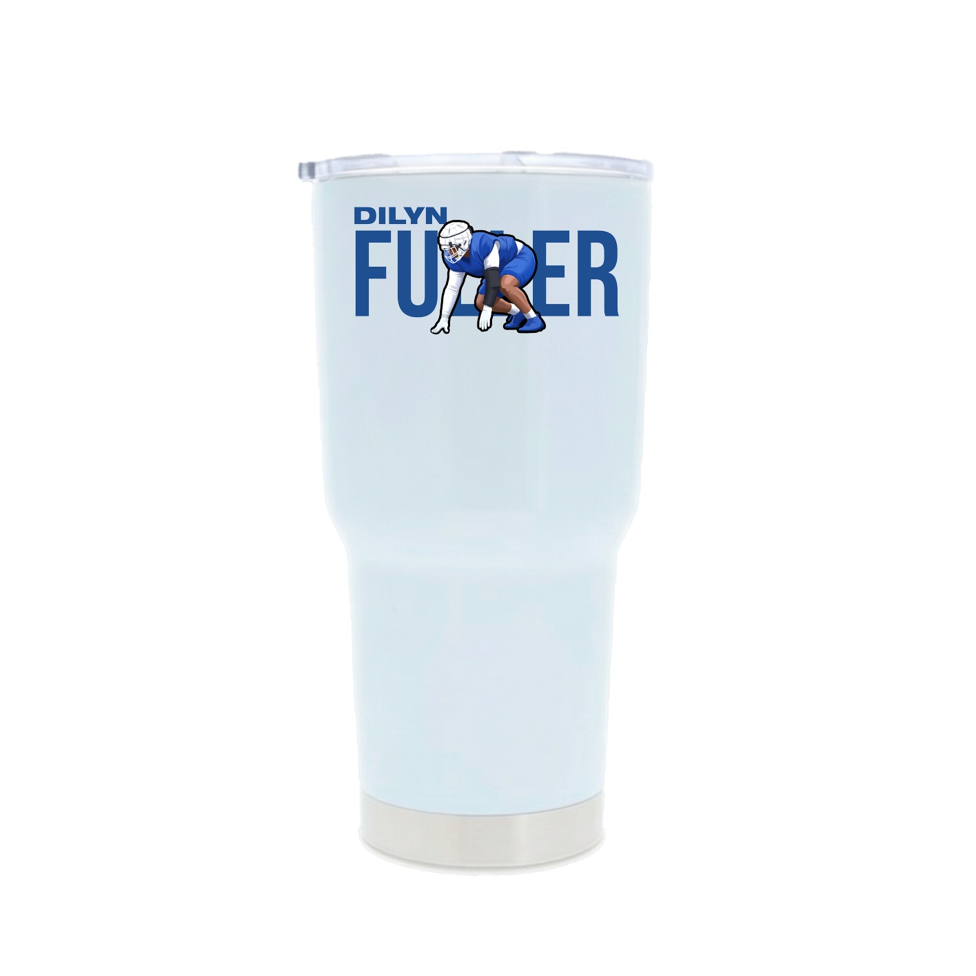 30oz Stainless Steel Tumbler — Player Name in White