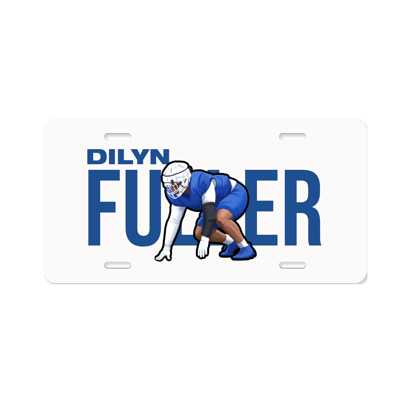License Plate — Player Name in Classic