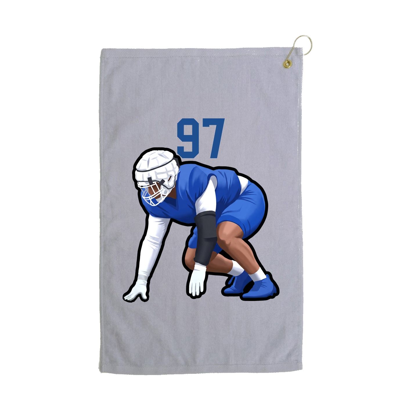 Golf Towel — Number Top in Grey