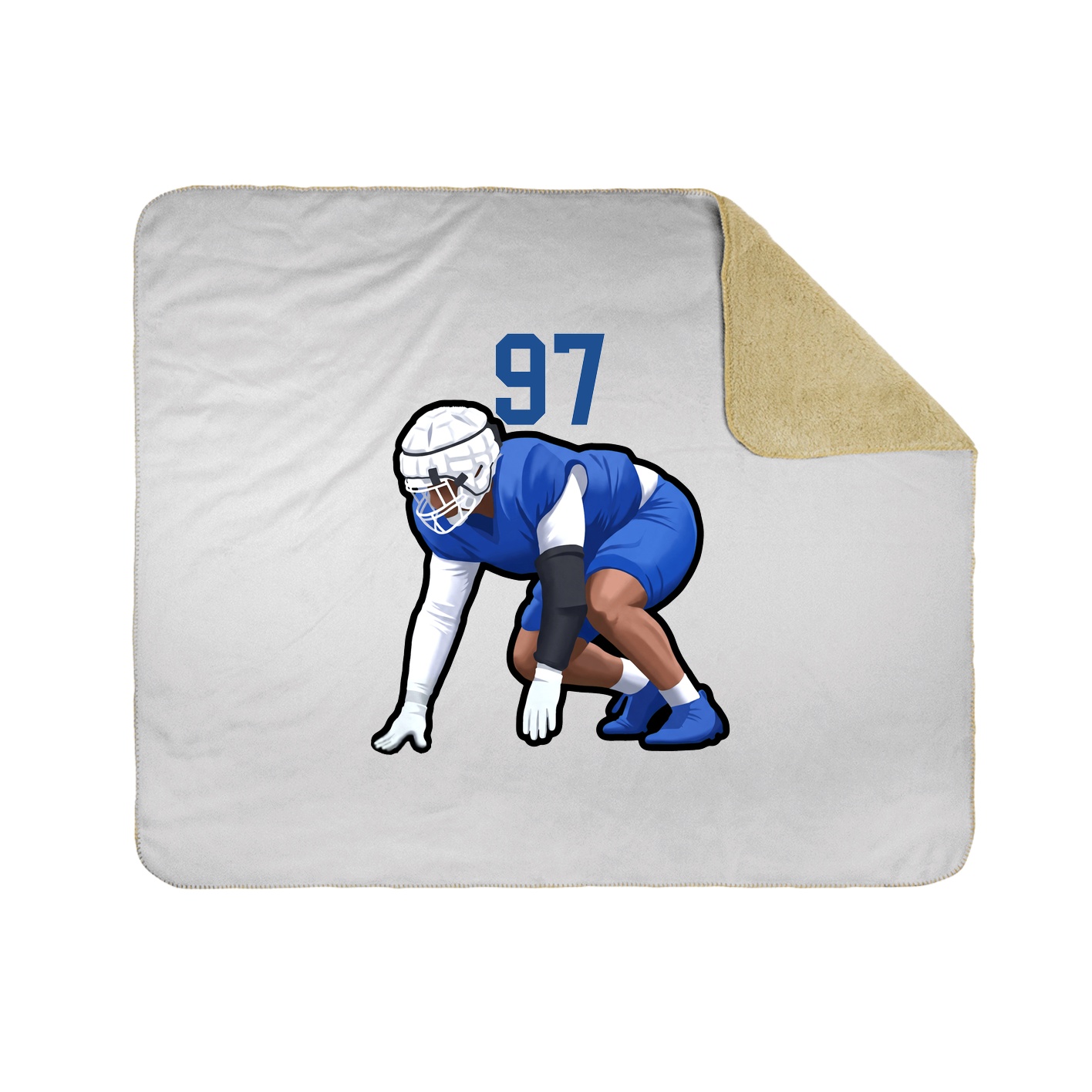 Throw Blanket — Number Top in White