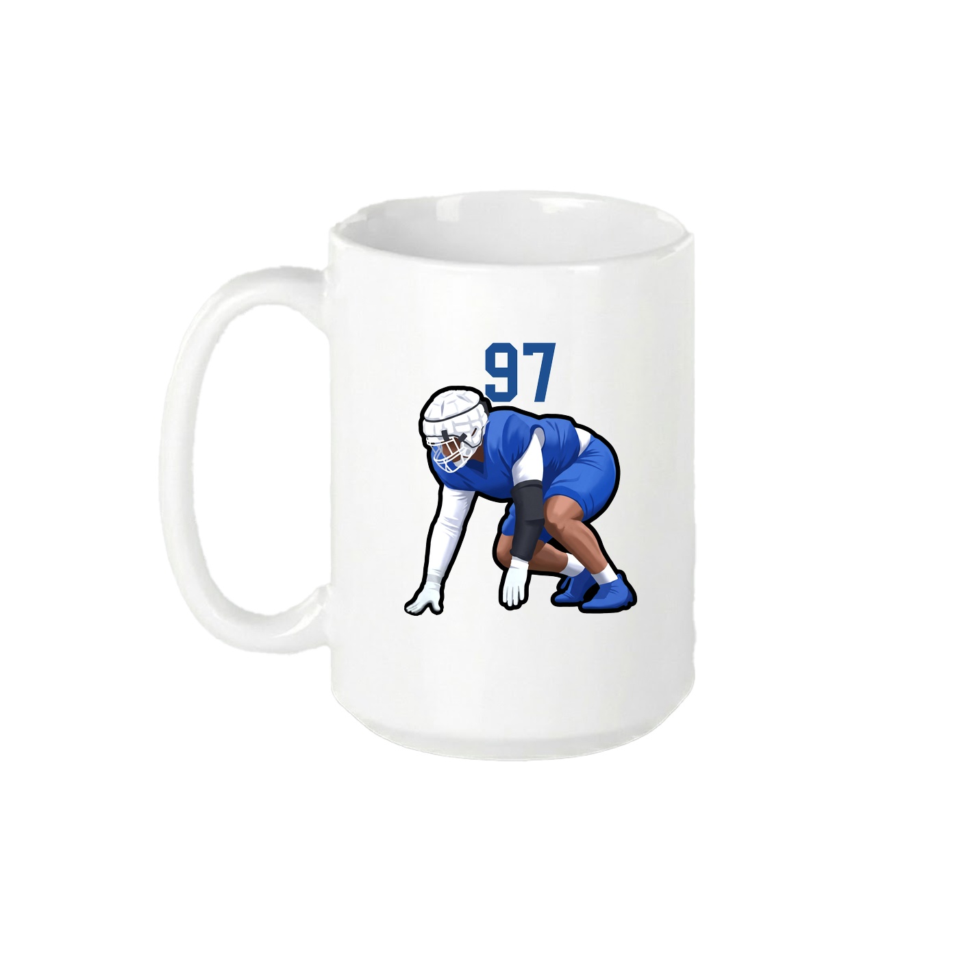 15oz Coffee Mug — Number Top in White