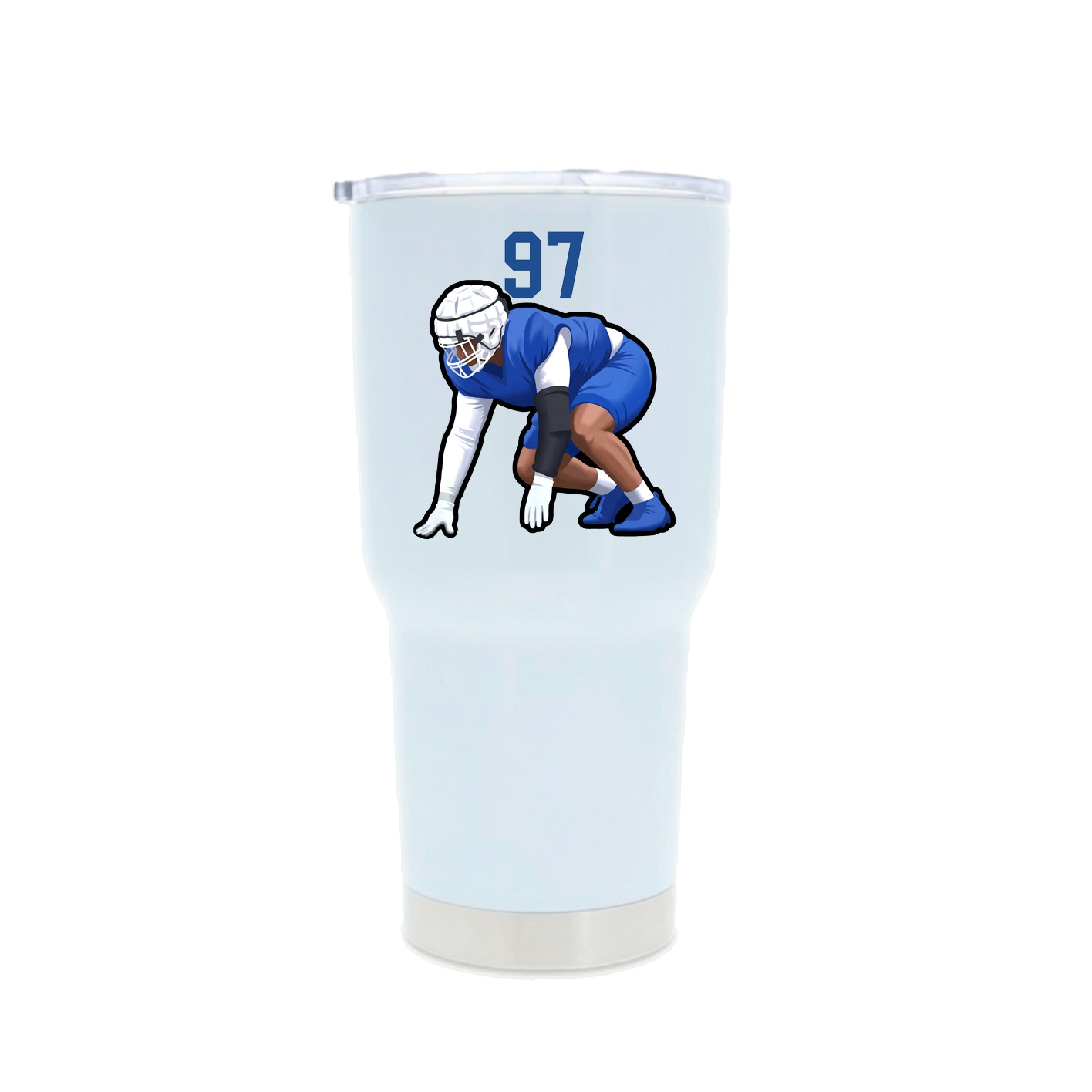 30oz Stainless Steel Tumbler — Number Top in White
