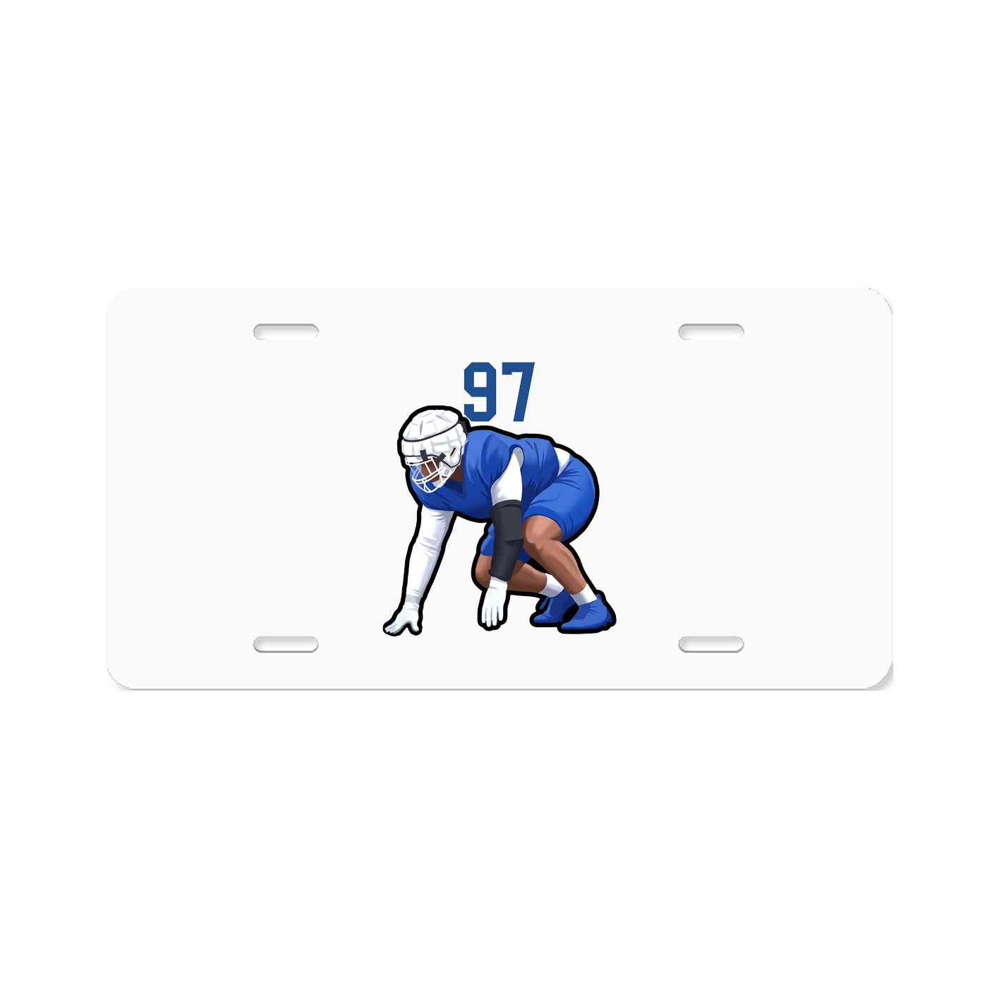 License Plate — Number Top in Classic