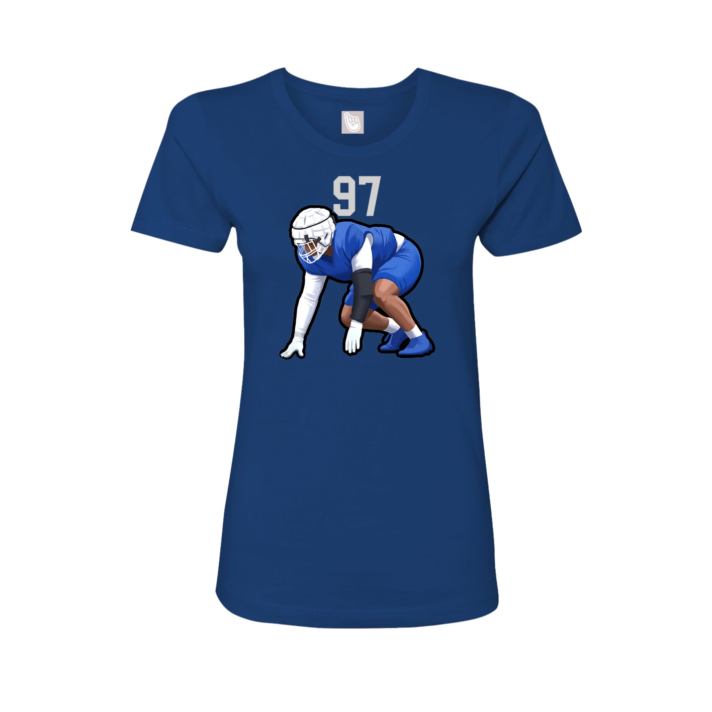 Fitted Women's Tee — Number Top in Royal