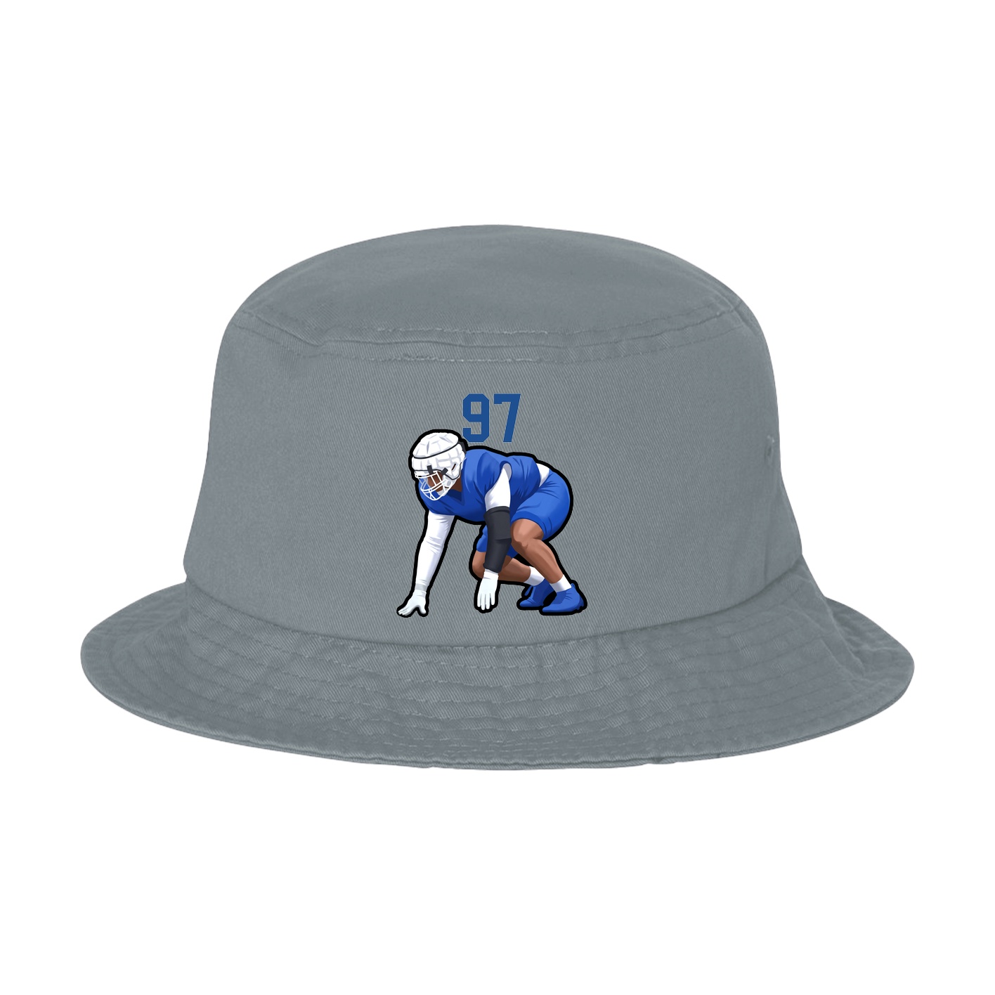 Bucket Cap — Number Top in Grey