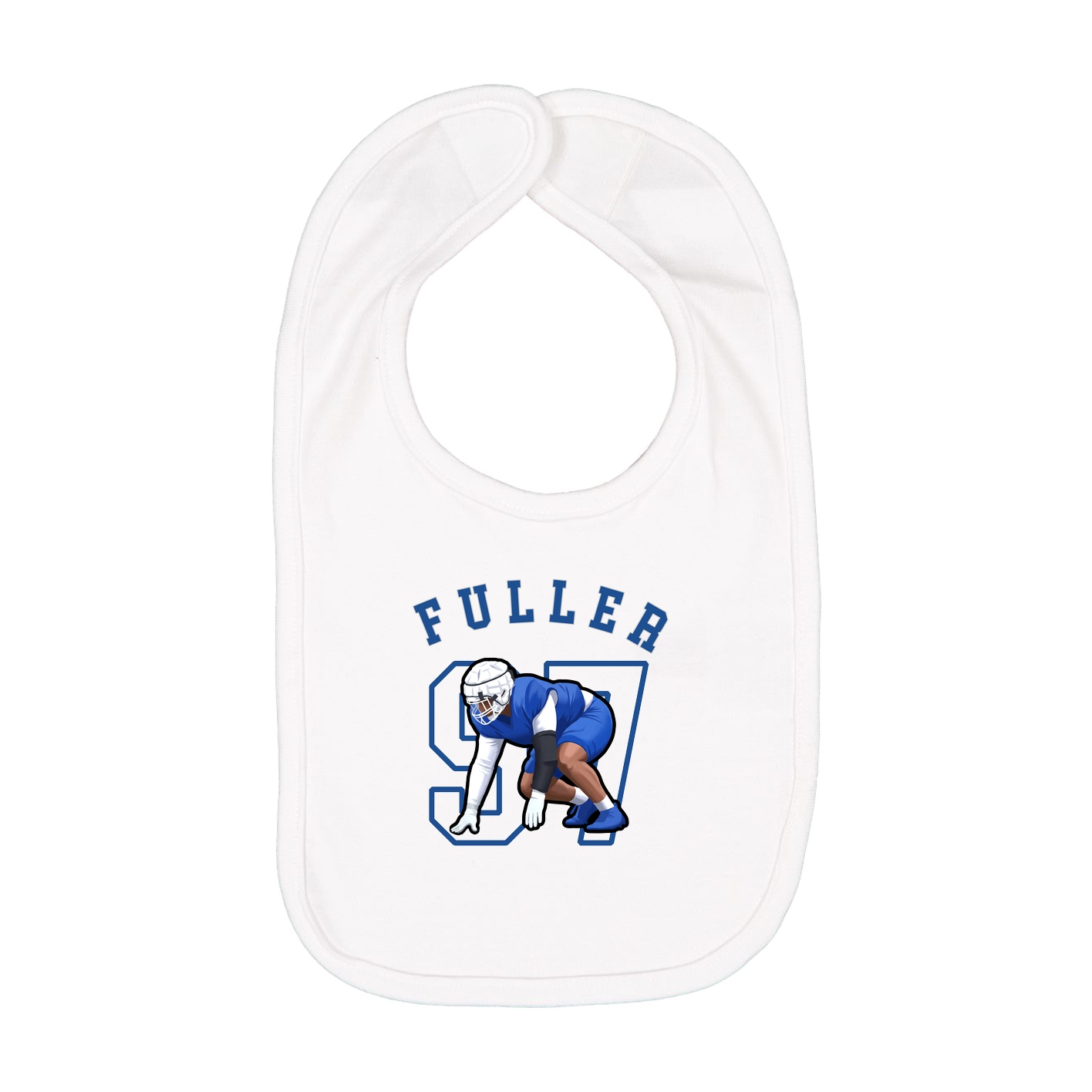 Infant Bib — Shirsey Arch in White
