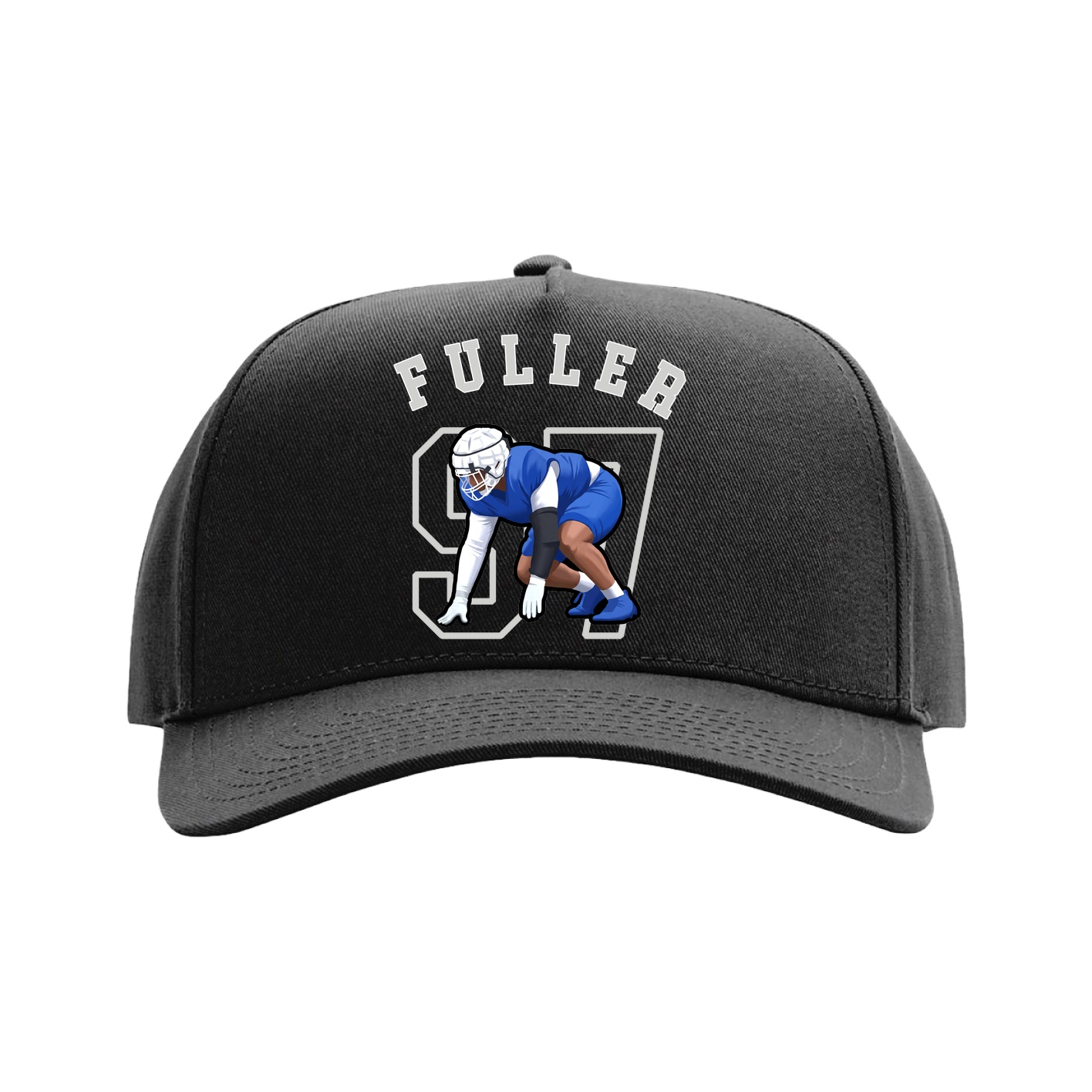 Full Fabric Five-Panel Champ Cap — Shirsey Arch in Black