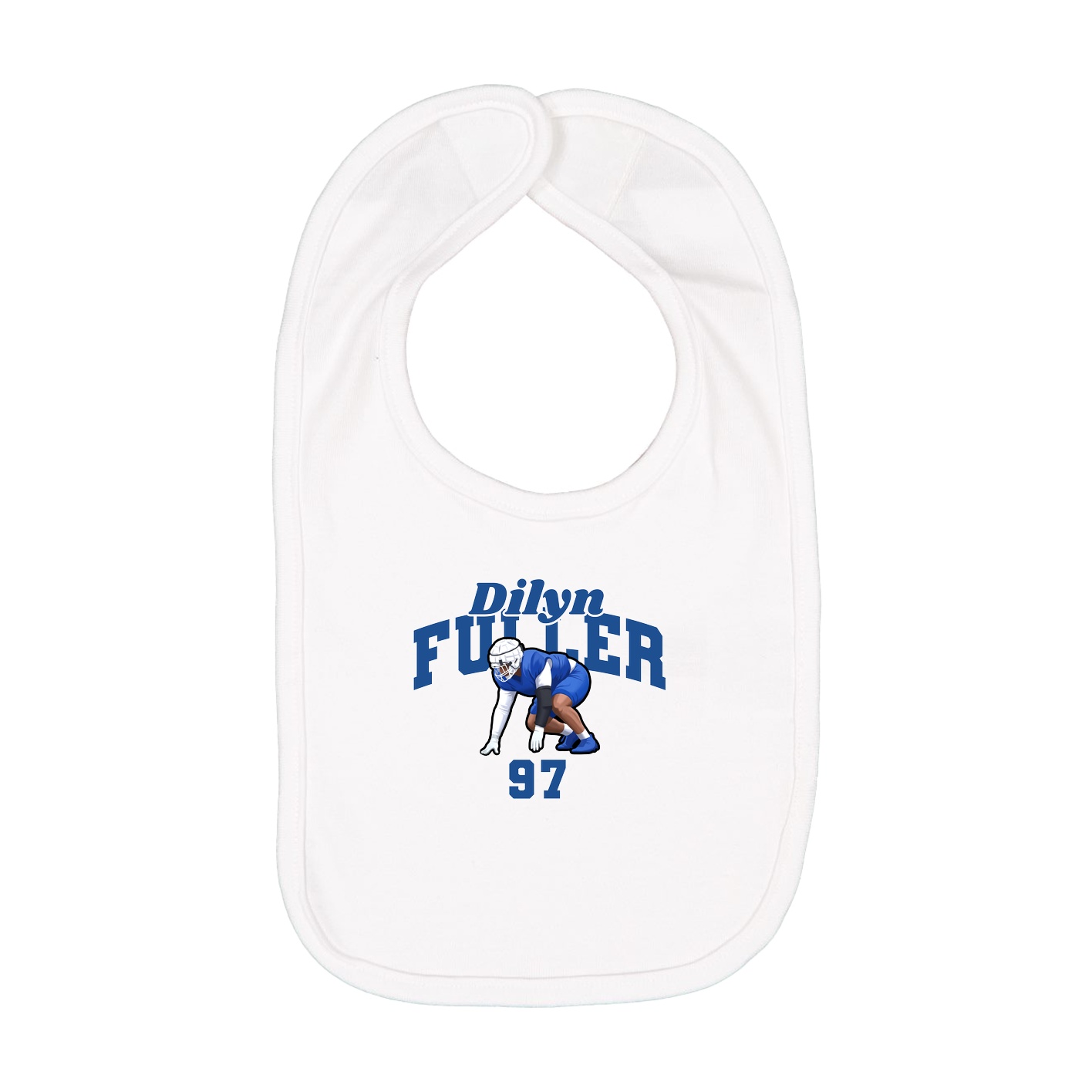 Infant Bib — Signature Arch in White