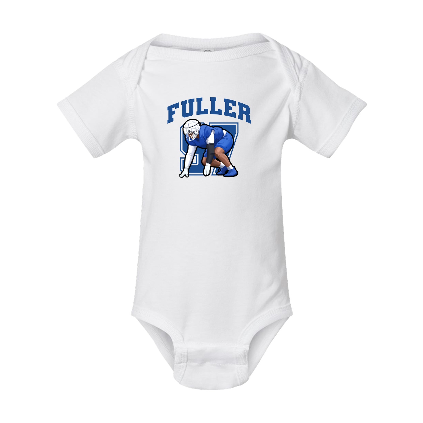 Baby Onesie — Number in White