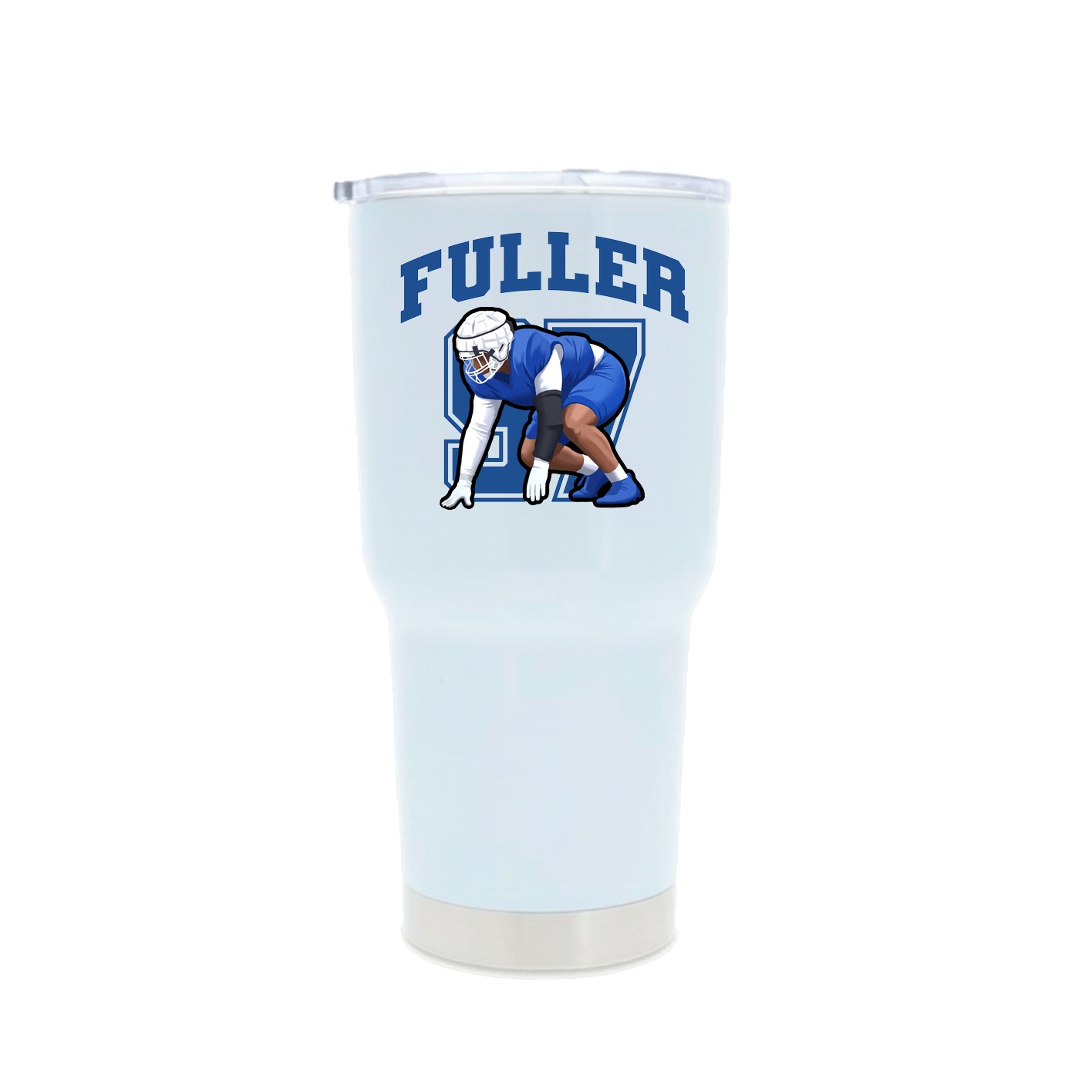 30oz Stainless Steel Tumbler — Number in White