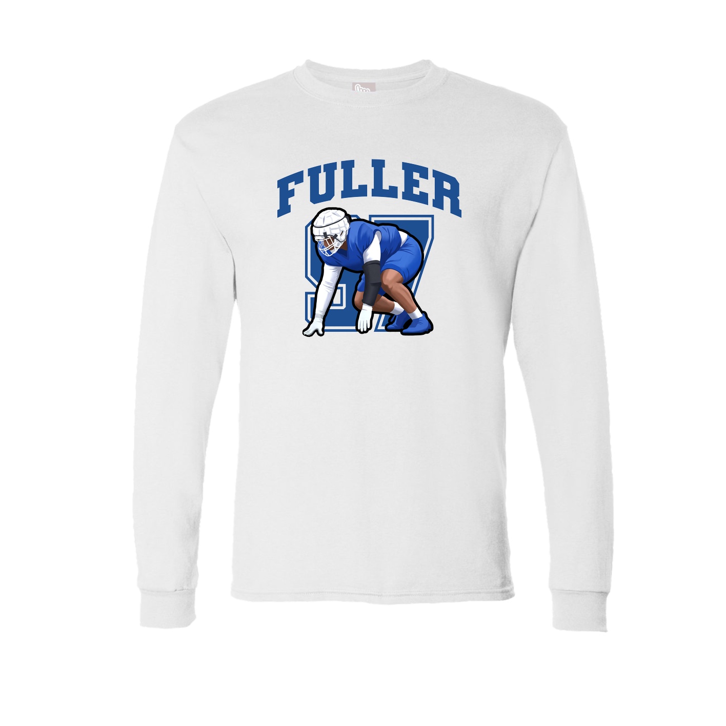 Long Sleeve Tee — Number in White