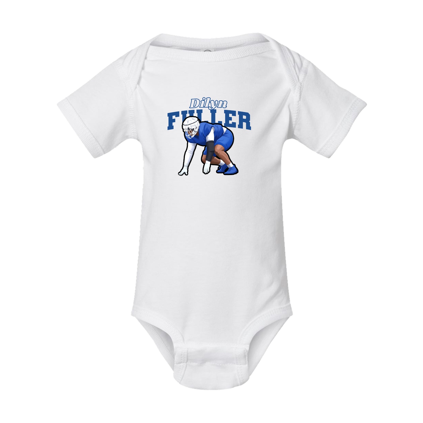 Baby Onesie — Name Arch in White