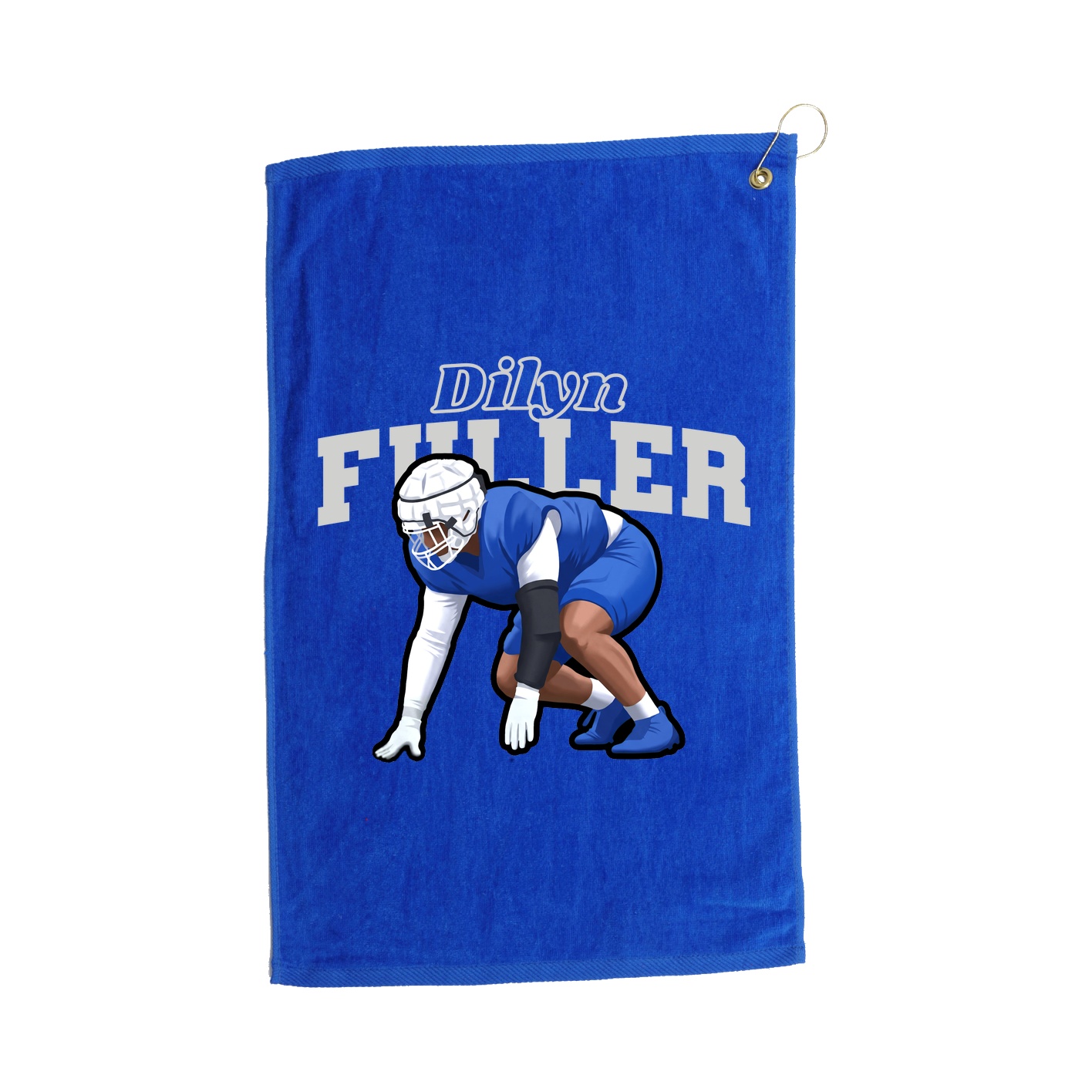 Golf Towel — Name Arch in Royal
