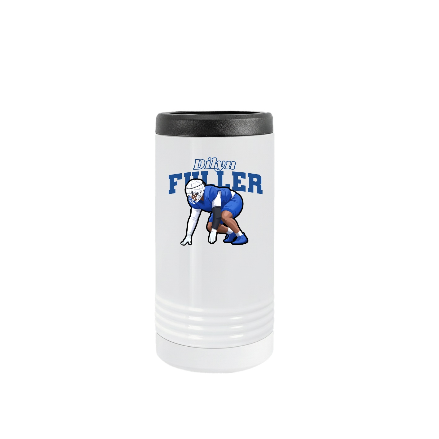 Slim Beverage Holder — Name Arch in White