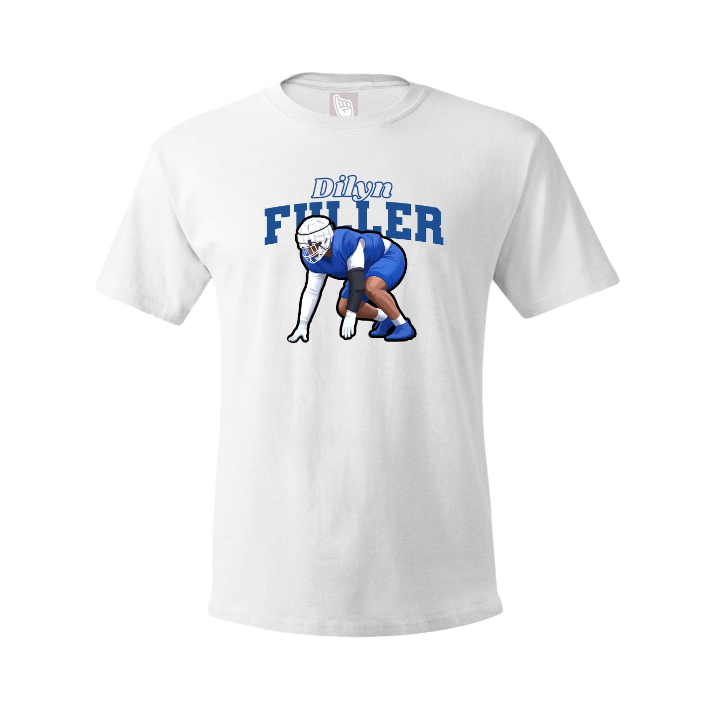 Youth Tee — Name Arch in White