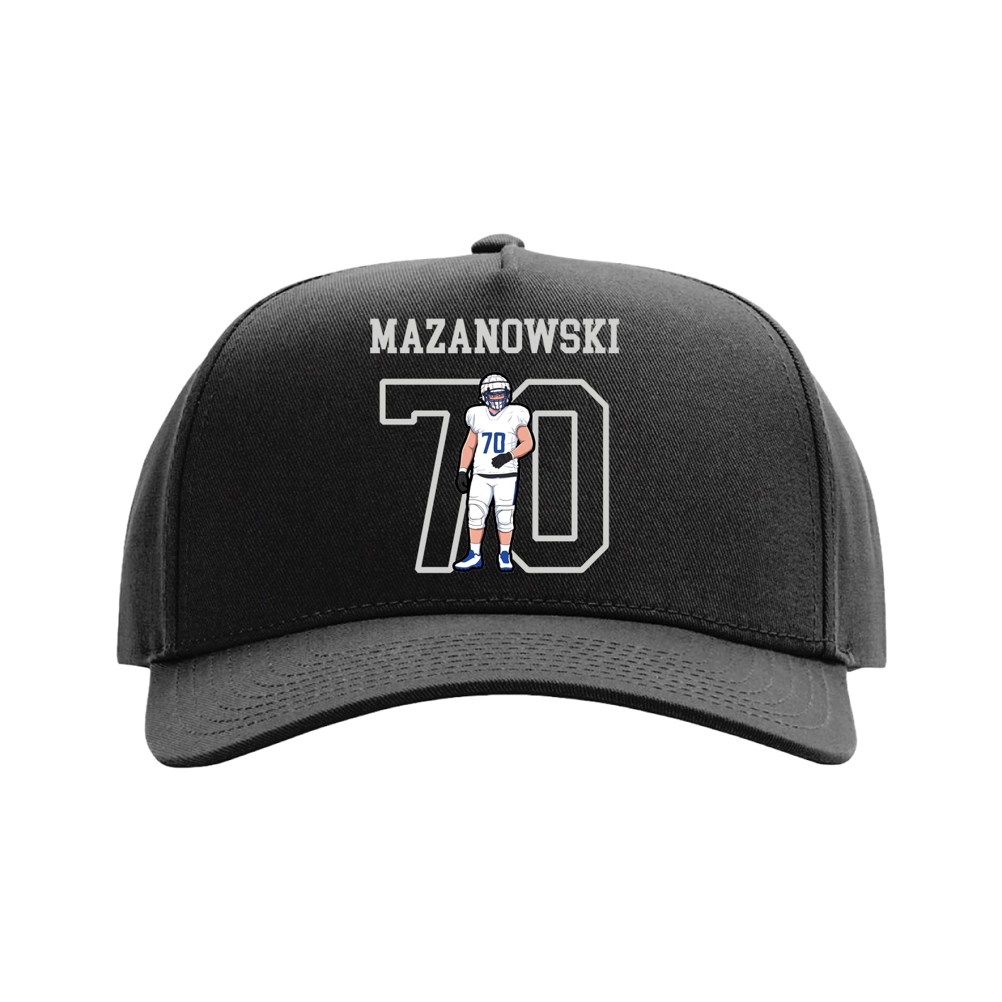 Full Fabric Five-Panel Champ Cap — Shirsey in Black
