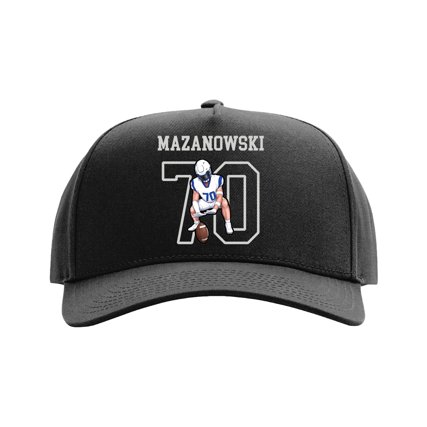 Full Fabric Five-Panel Champ Cap — Shirsey in Black