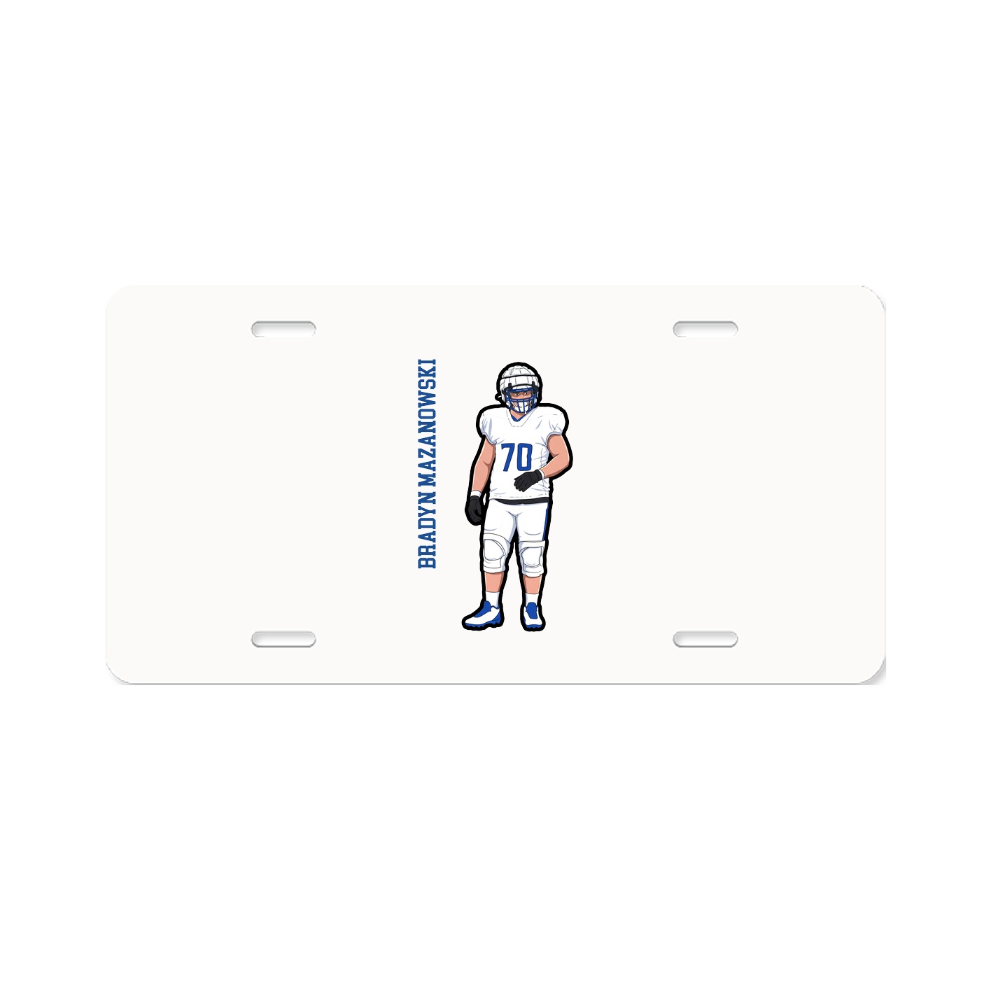 License Plate — Name Vertical in Classic