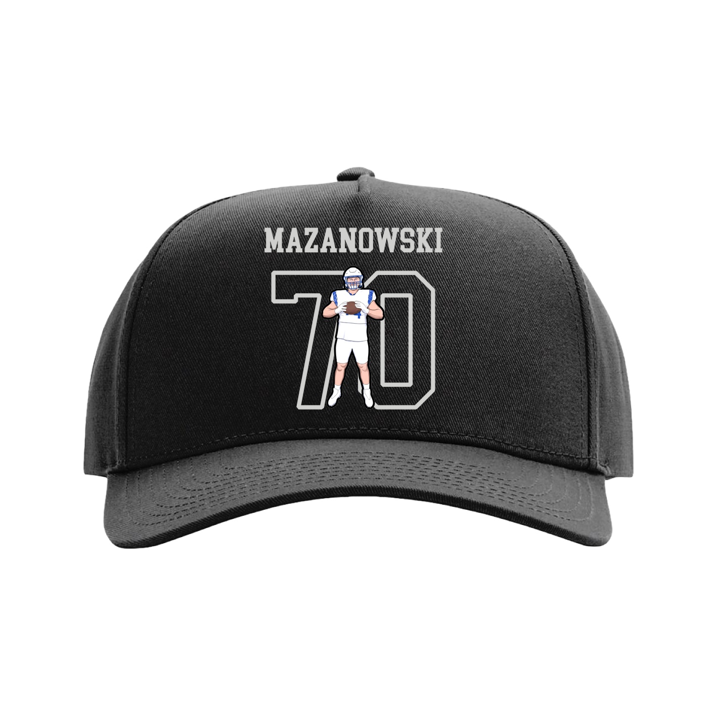 Full Fabric Five-Panel Champ Cap — Shirsey in Black