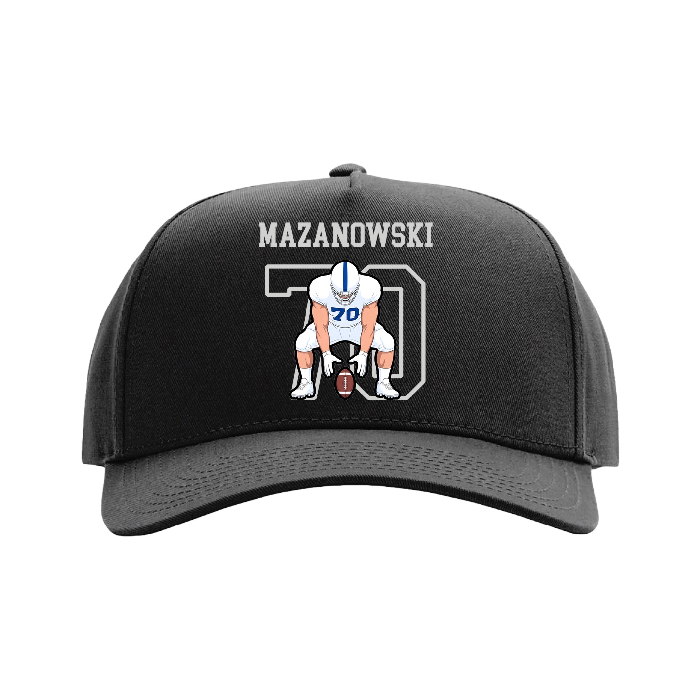 Full Fabric Five-Panel Champ Cap — Shirsey in Black