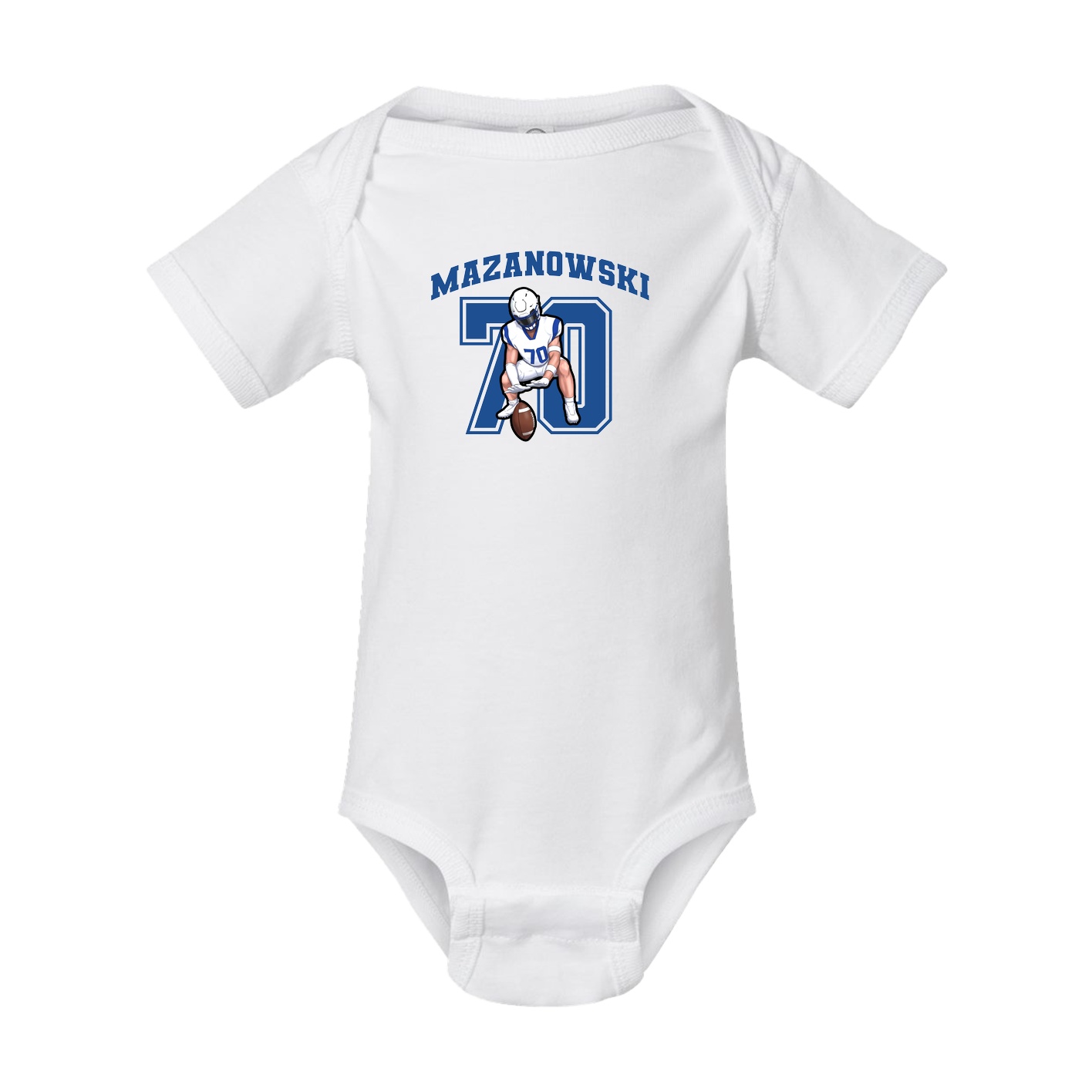 Baby Onesie — Number in White