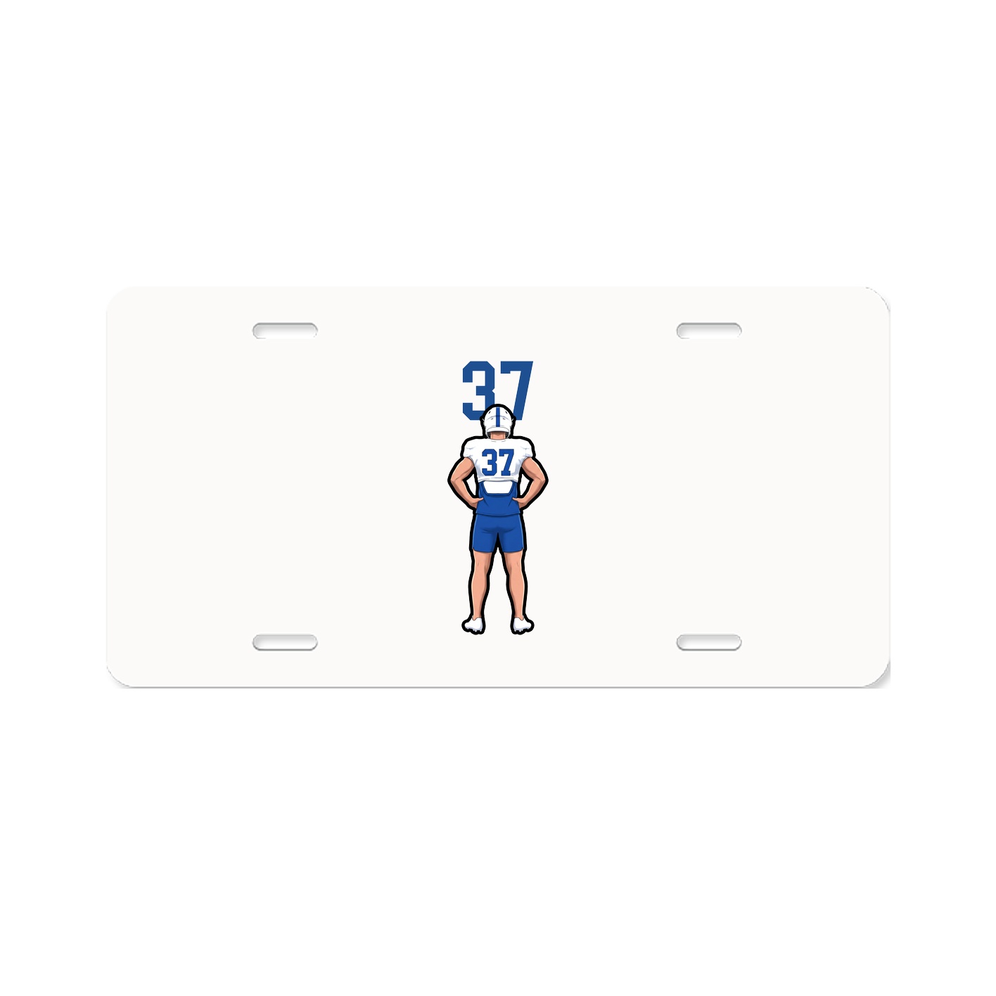 License Plate — Number Top in Classic