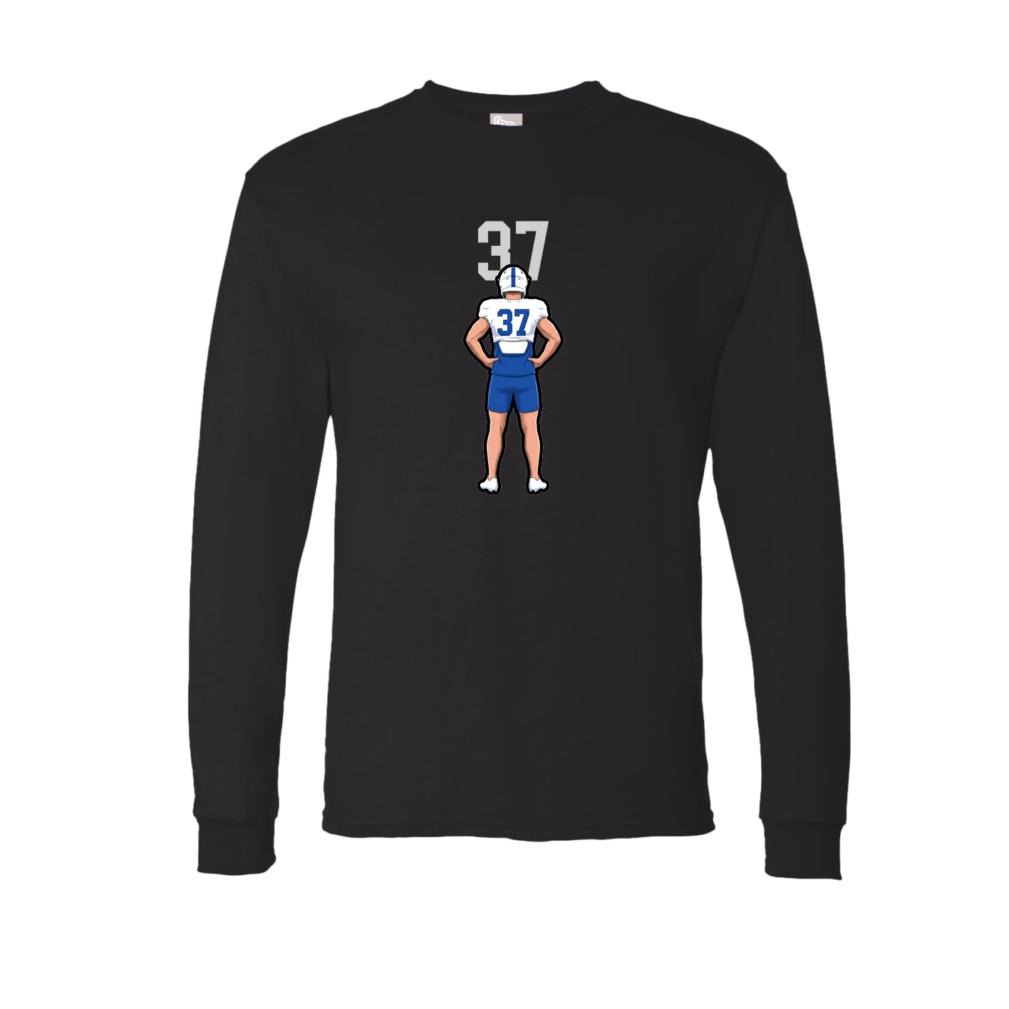 Long Sleeve Tee — Number Top in Black