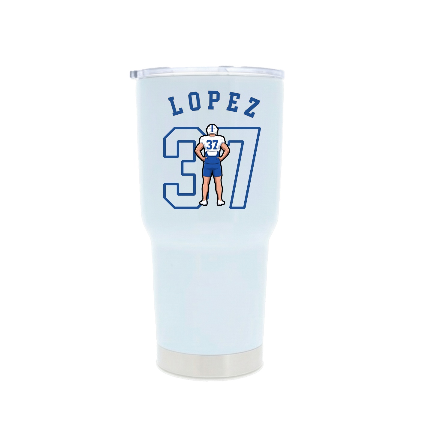 30oz Stainless Steel Tumbler — Shirsey Arch in White