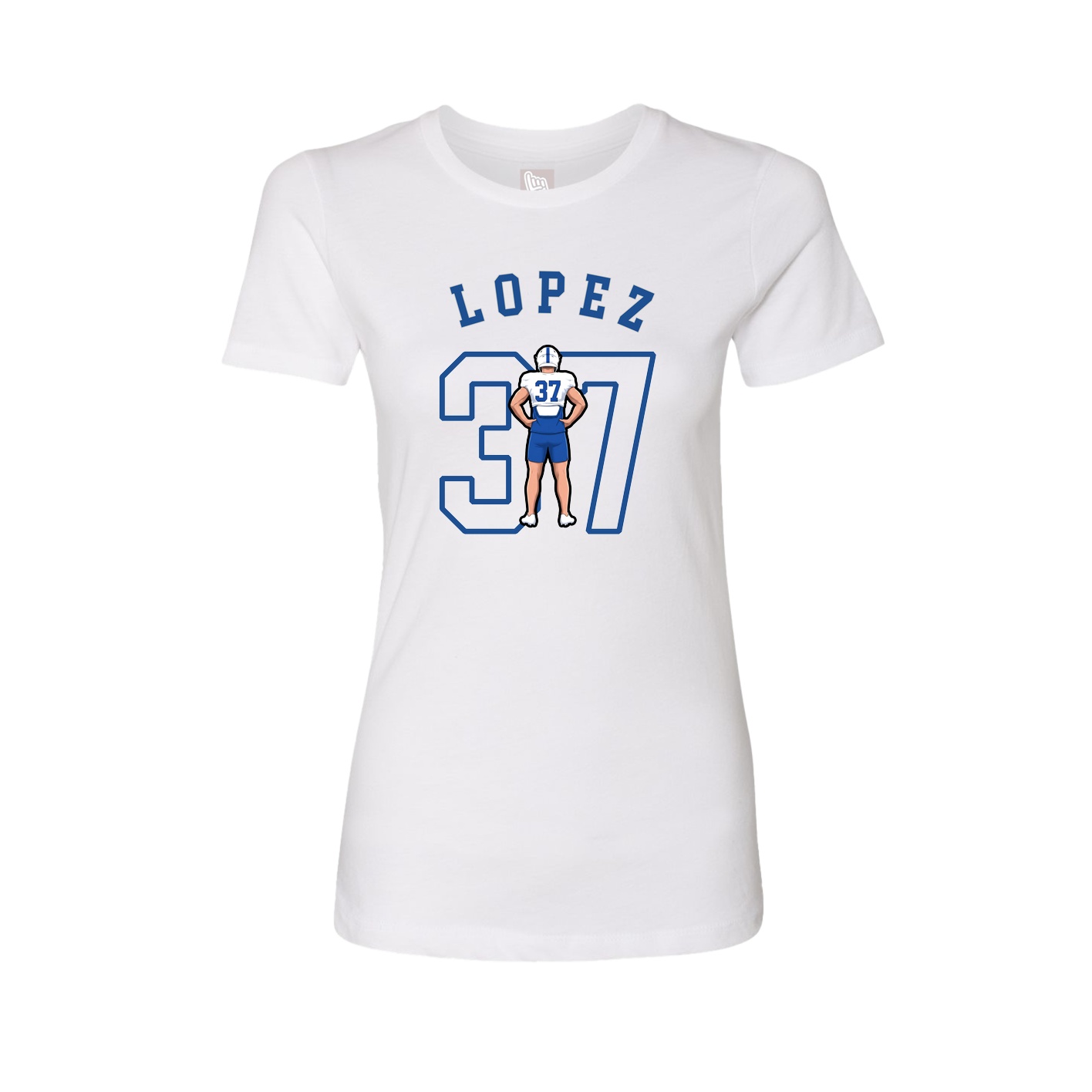 Fitted Women's Tee — Shirsey Arch in White