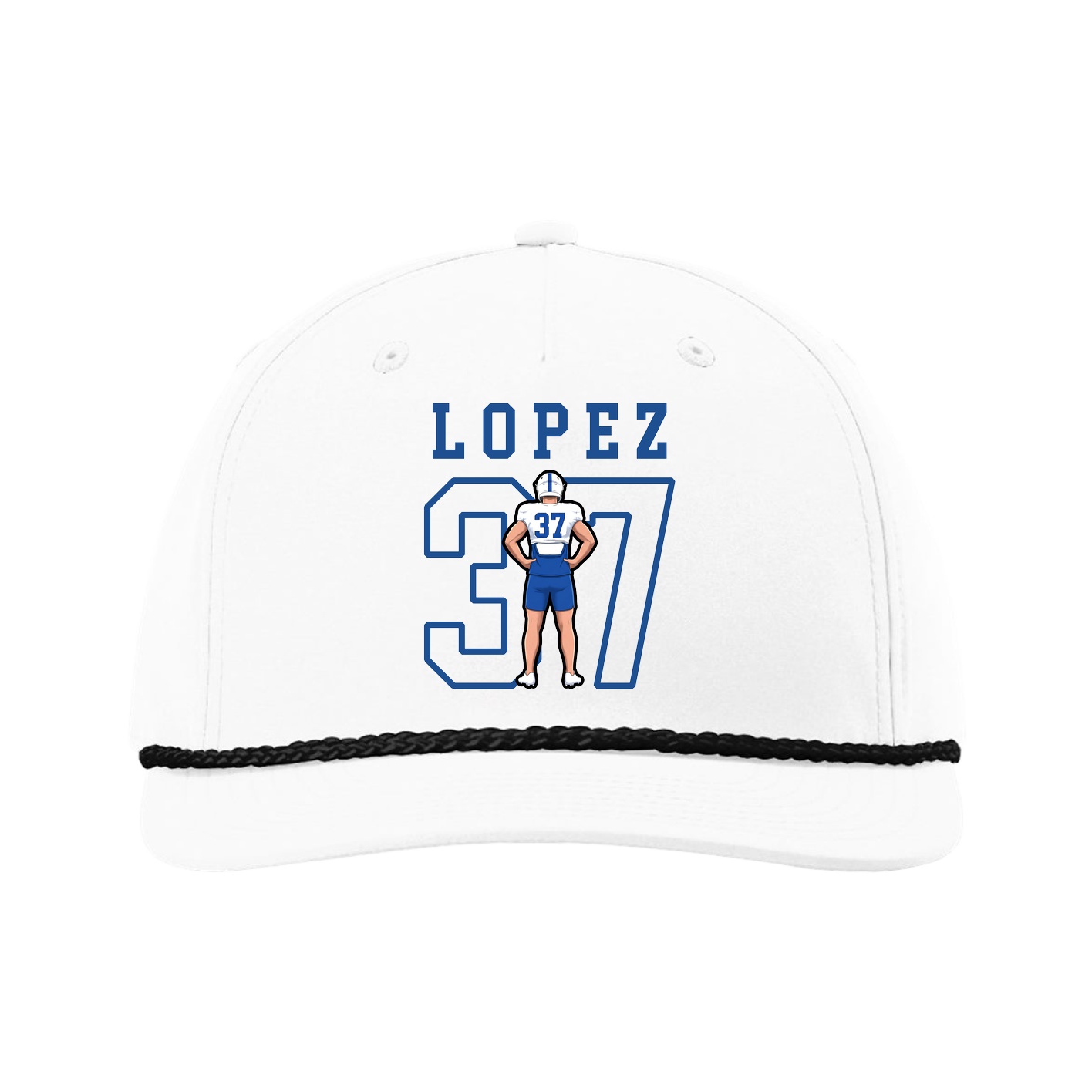 Five-Panel Classic Rope Cap — Shirsey in White