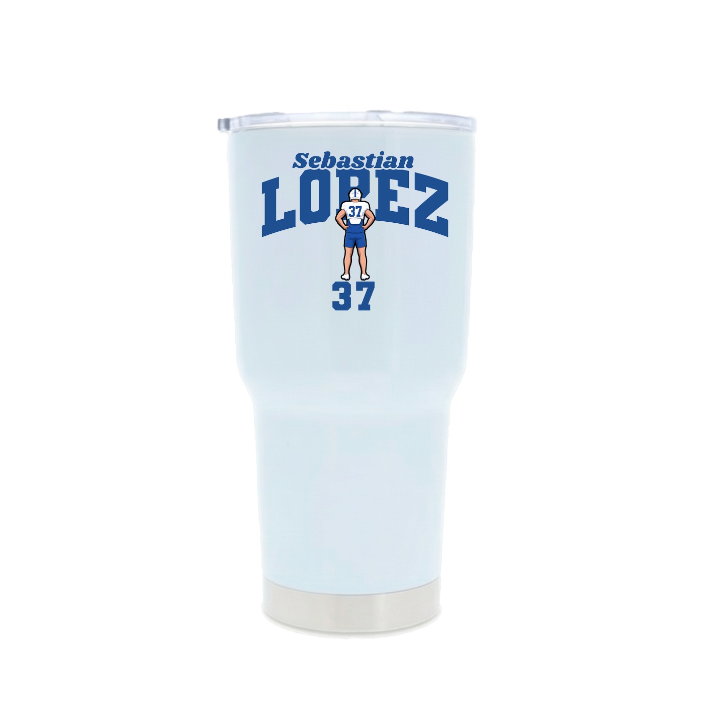 30oz Stainless Steel Tumbler — Signature Arch in White