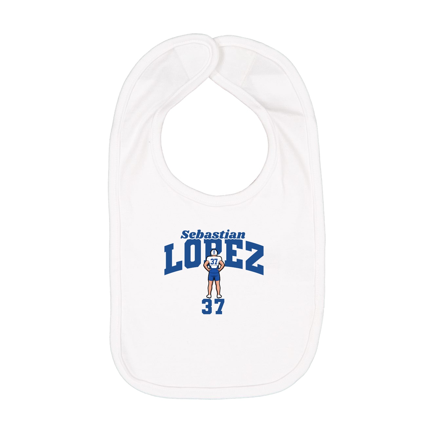 Infant Bib — Signature Arch in White