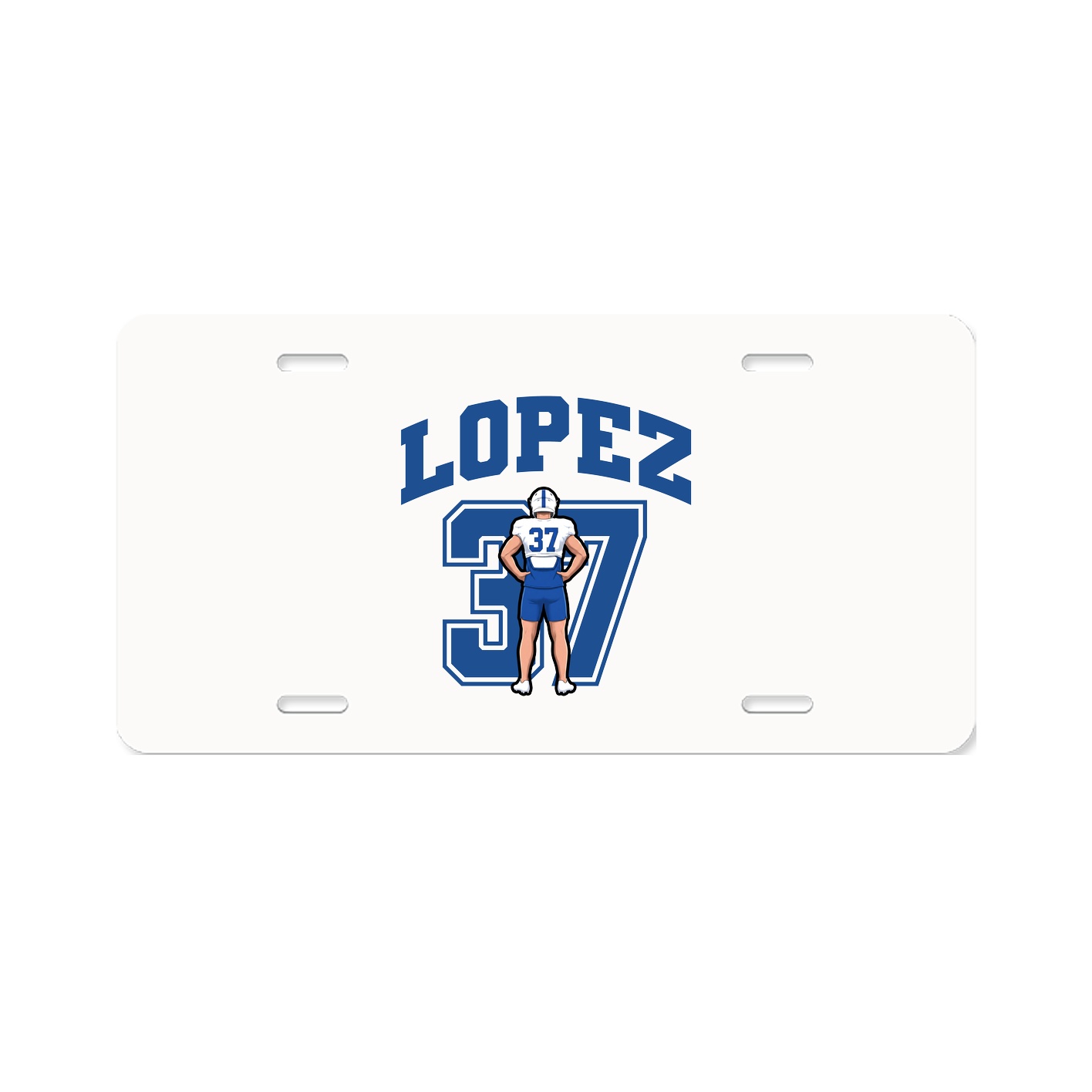 License Plate — Number in Classic