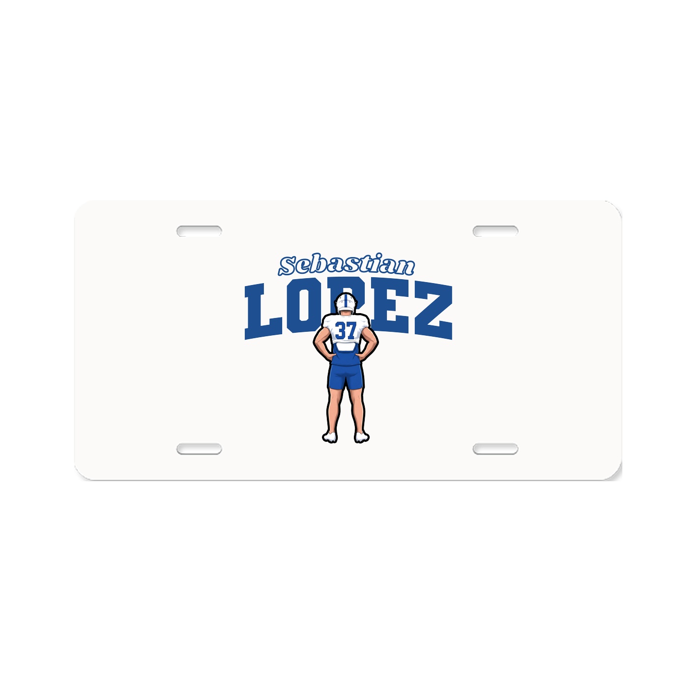 License Plate — Name Arch in Classic