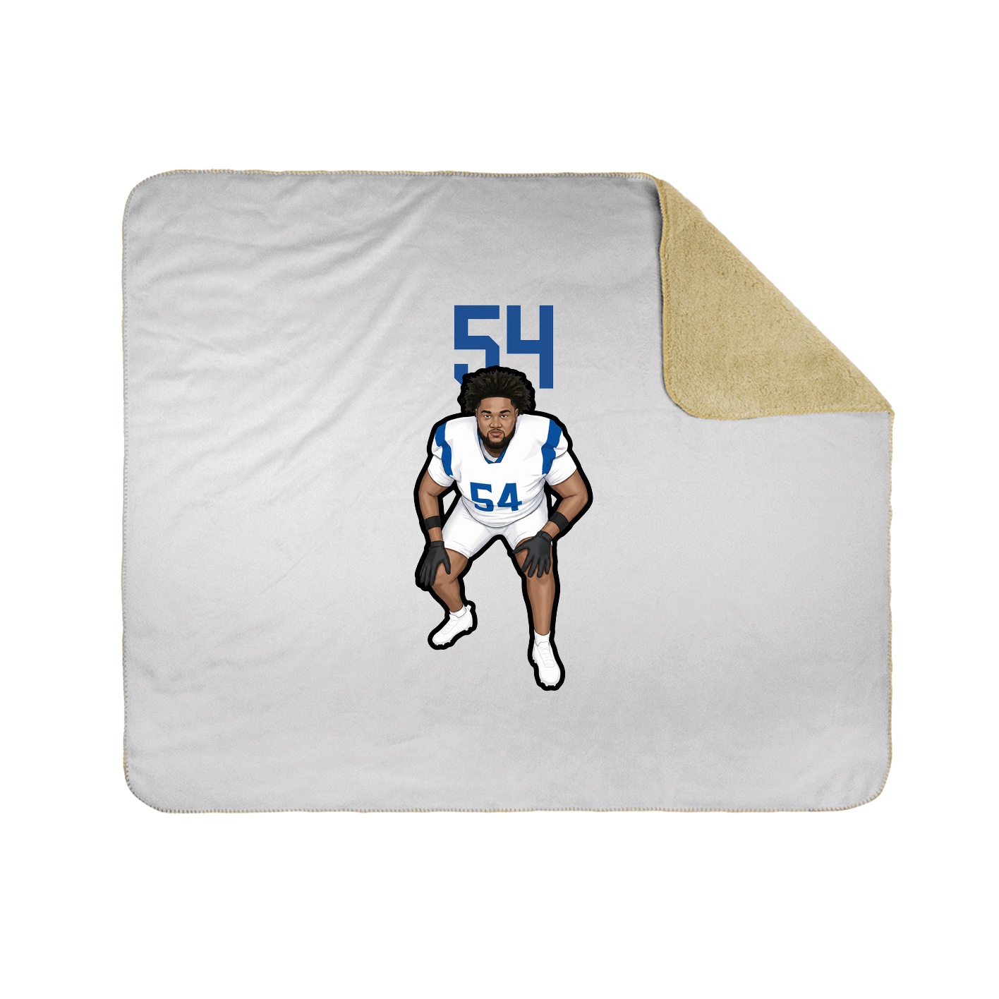 Throw Blanket — Number Top in White