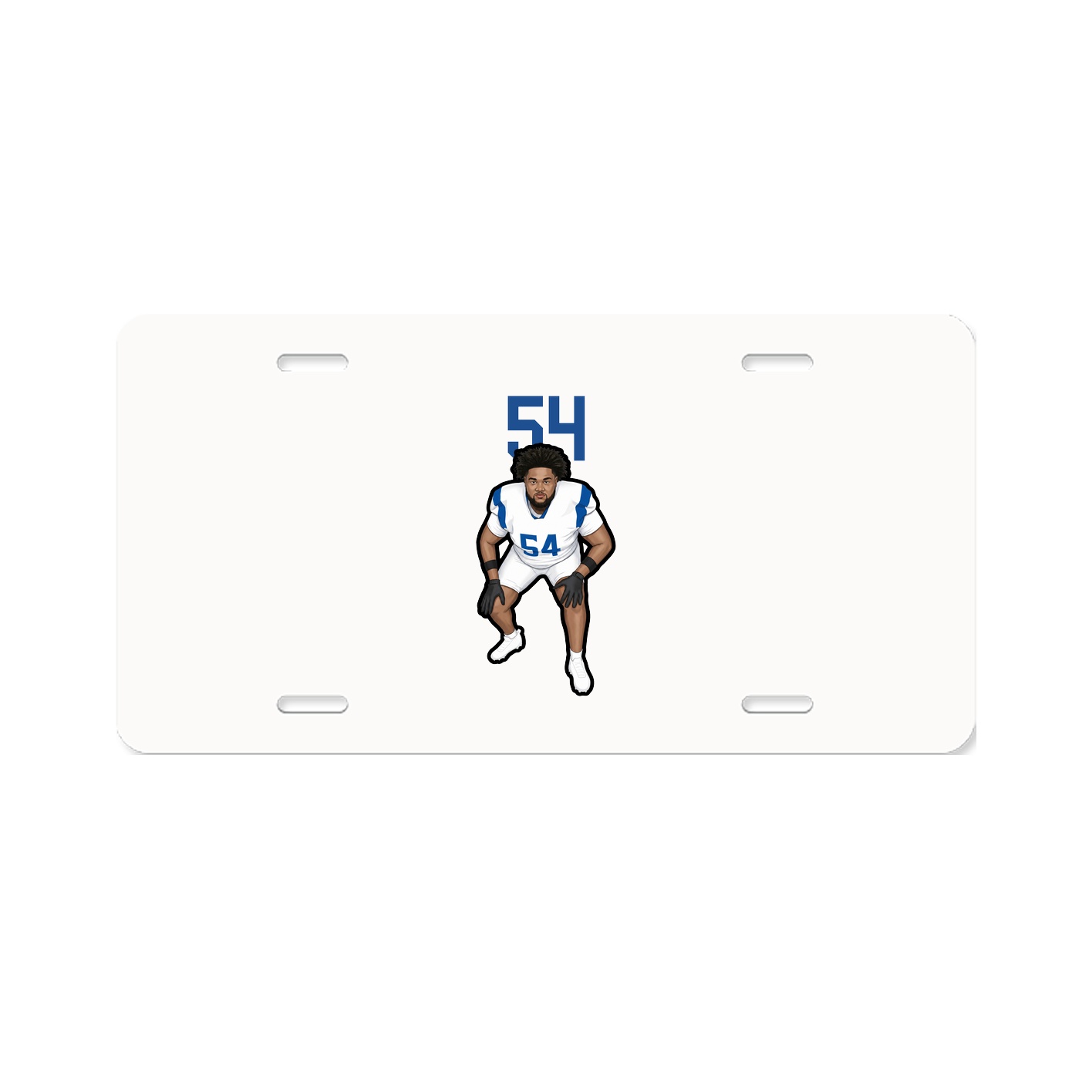 License Plate — Number Top in Classic