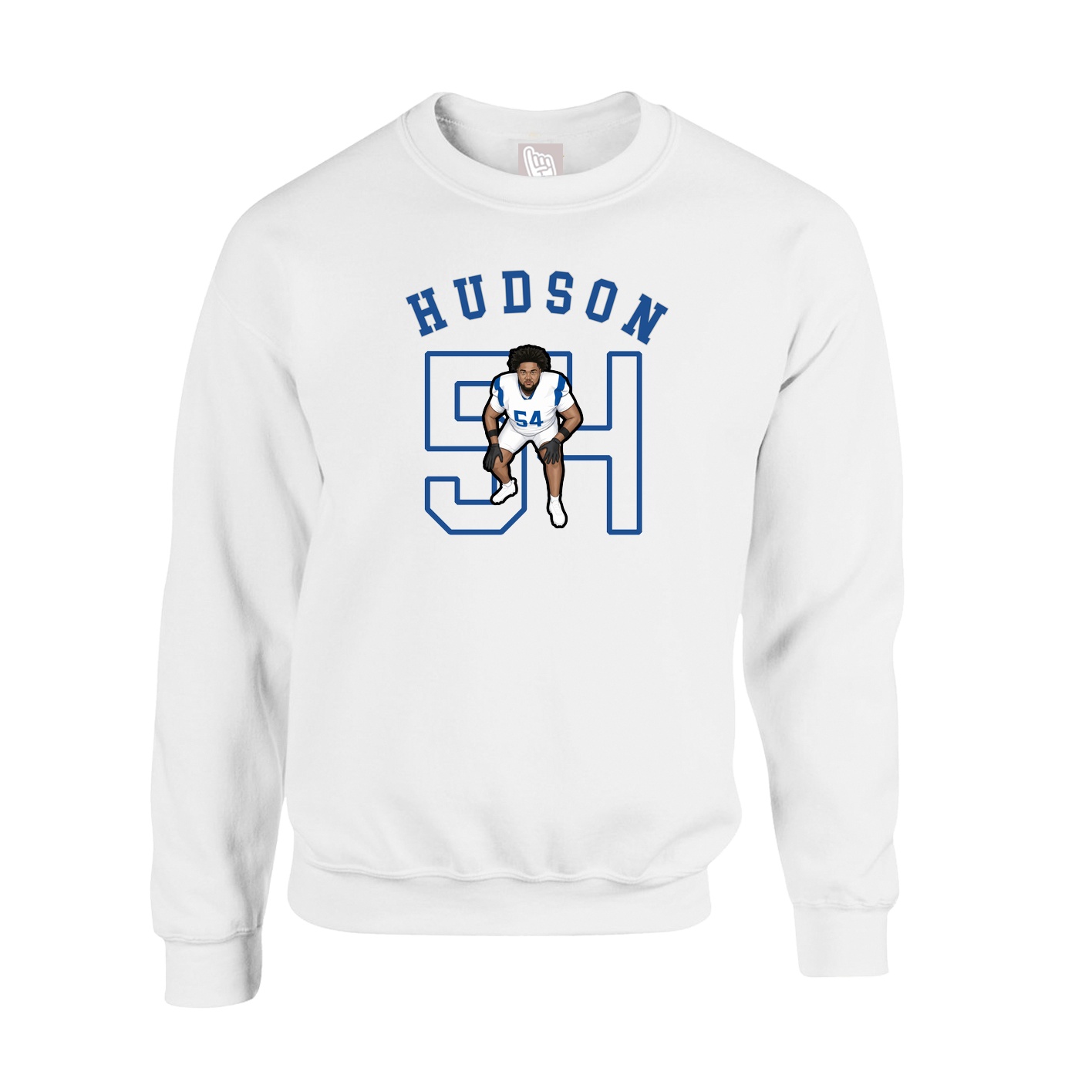 Fleece Crew — Shirsey Arch in White