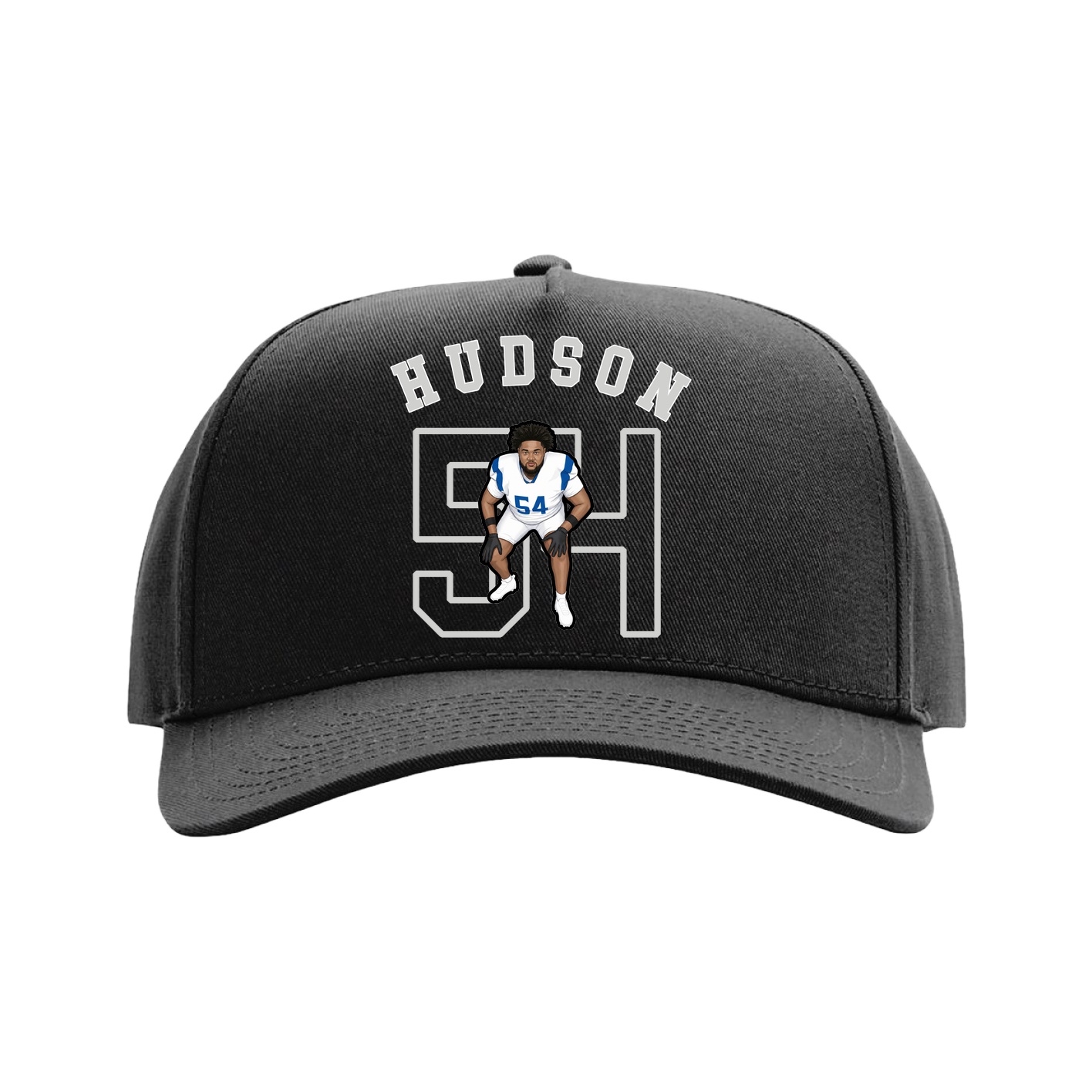 Full Fabric Five-Panel Champ Cap — Shirsey Arch in Black