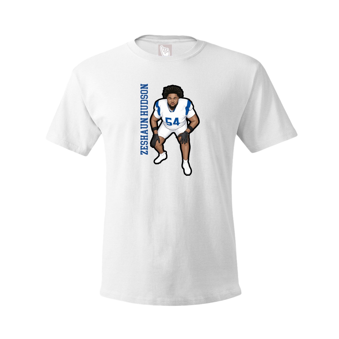 Tee — Name Vertical in White
