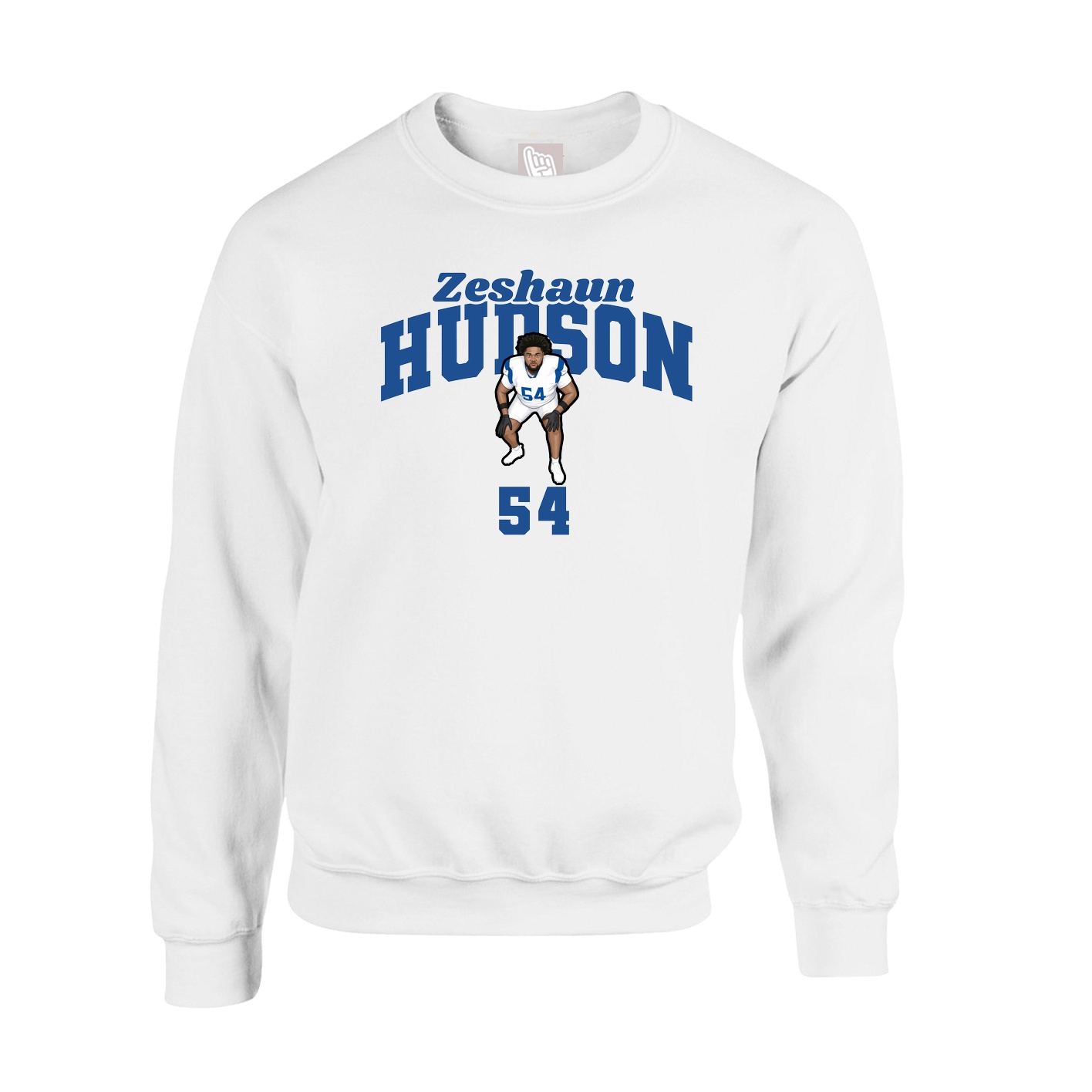 Fleece Crew — Signature Arch in White